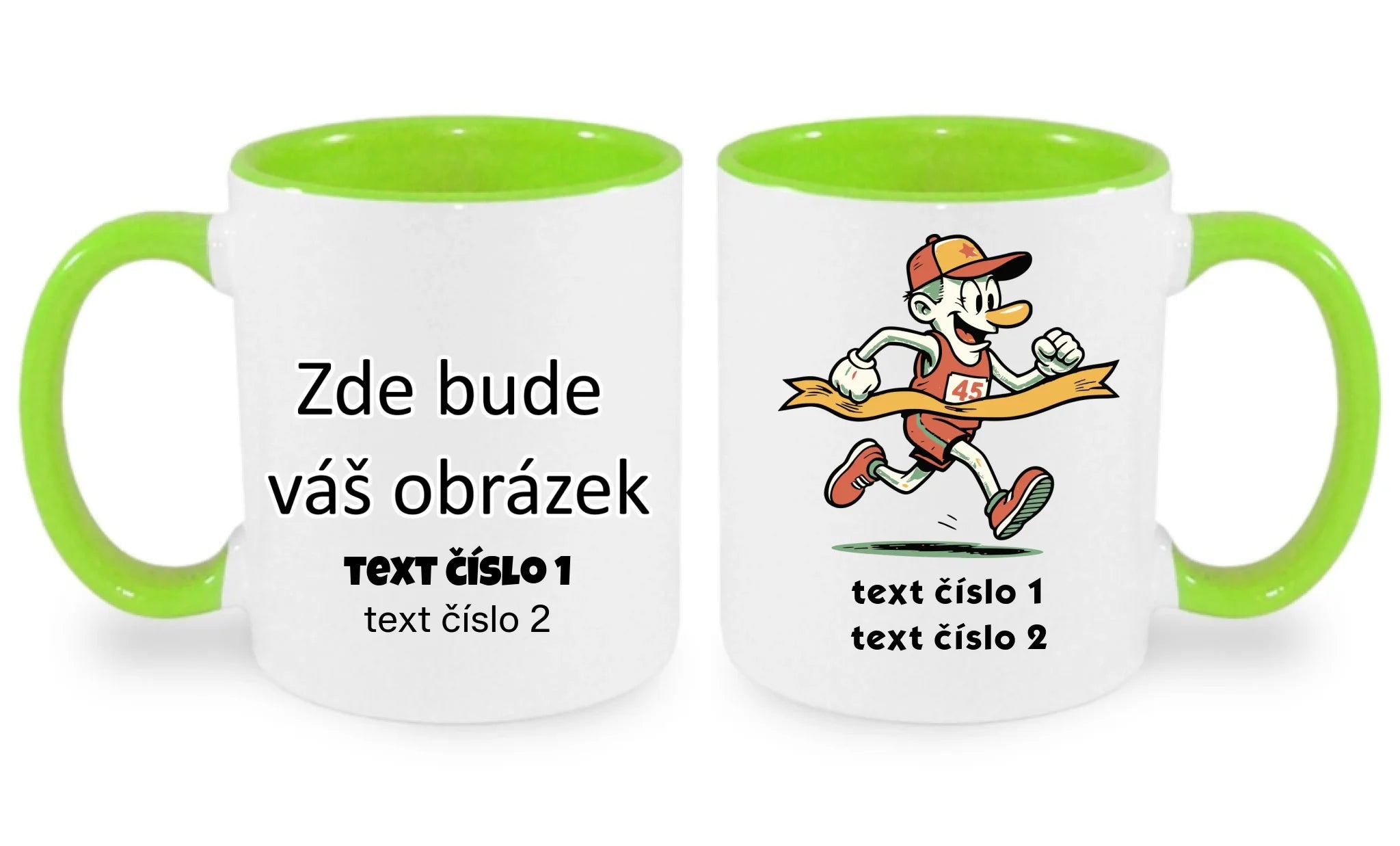 BĚH KOLO PLAVÁNÍ VÝBĚR OBRÁZKU (25+motivů) a MOŽNOST DOPLNIT VLASTNÍ TEXTY hrníček