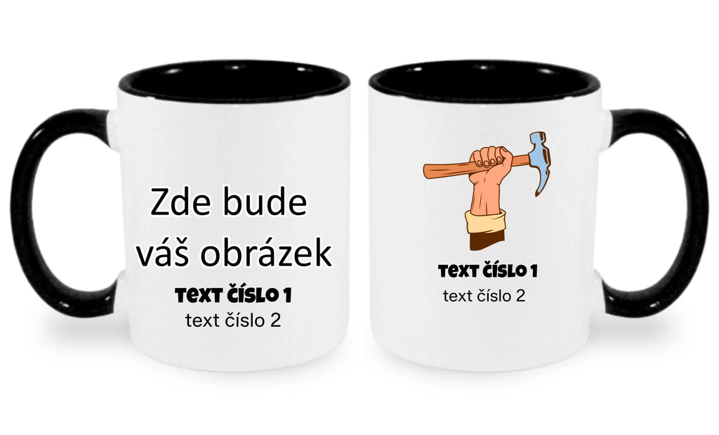 PRACOVNÍ VÝBĚR OBRÁZKU (10+motivů) a MOŽNOST DOPLNIT VLASTNÍ TEXTY hrníček