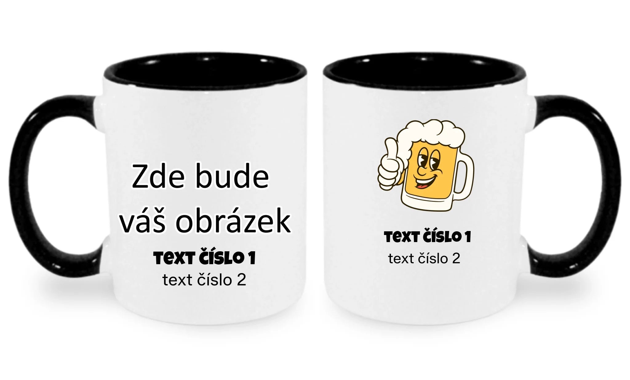 PIVO VÝBĚR OBRÁZKU (10+motivů) a MOŽNOST DOPLNIT VLASTNÍ TEXTY hrníček