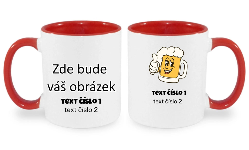 PIVO VÝBĚR OBRÁZKU (10+motivů) a MOŽNOST DOPLNIT VLASTNÍ TEXTY hrníček