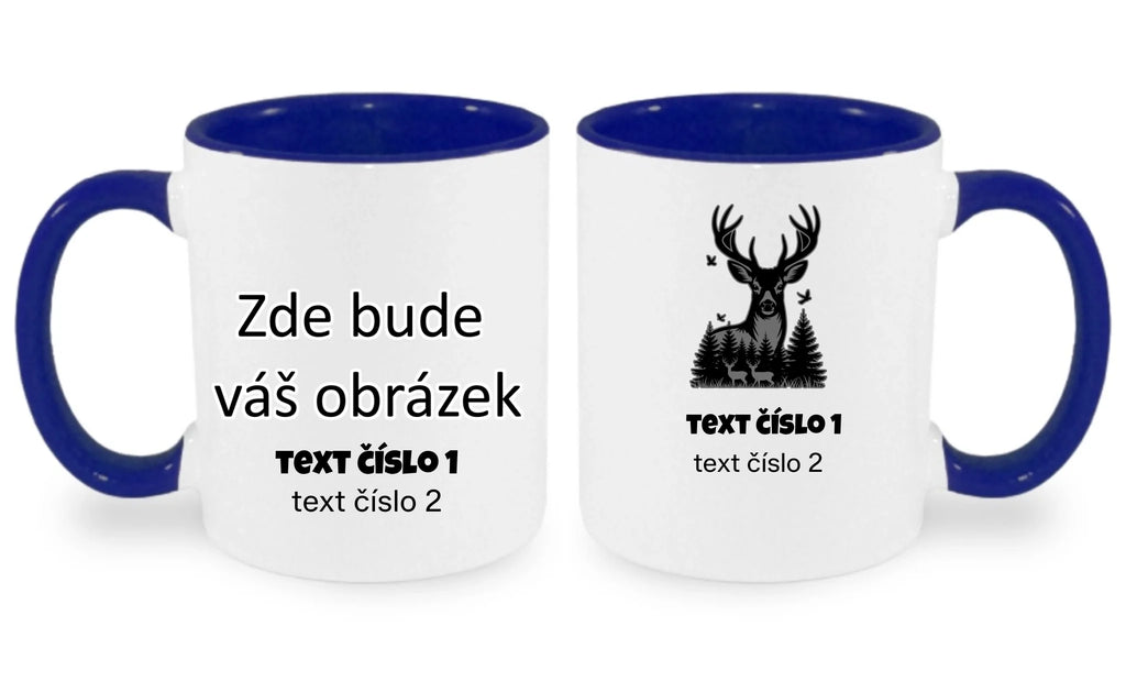 myslivost VÝBĚR OBRÁZKU (10+motivů) a MOŽNOST DOPLNIT VLASTNÍ TEXTY hrníček
