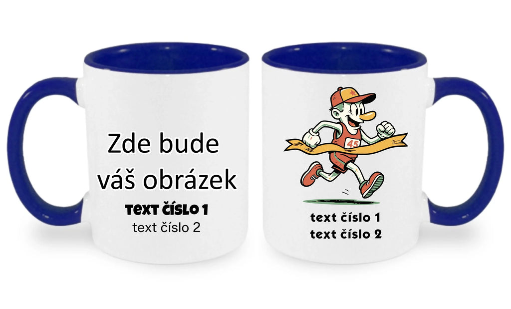 BĚH KOLO PLAVÁNÍ VÝBĚR OBRÁZKU (25+motivů) a MOŽNOST DOPLNIT VLASTNÍ TEXTY hrníček