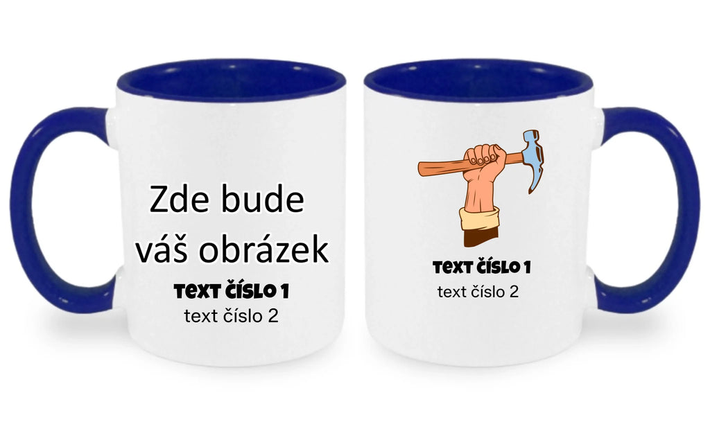PRACOVNÍ VÝBĚR OBRÁZKU (10+motivů) a MOŽNOST DOPLNIT VLASTNÍ TEXTY hrníček