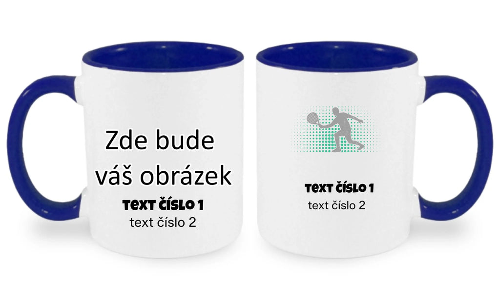 PADEL VÝBĚR OBRÁZKU (10+motivů) a MOŽNOST DOPLNIT VLASTNÍ TEXTY hrníček
