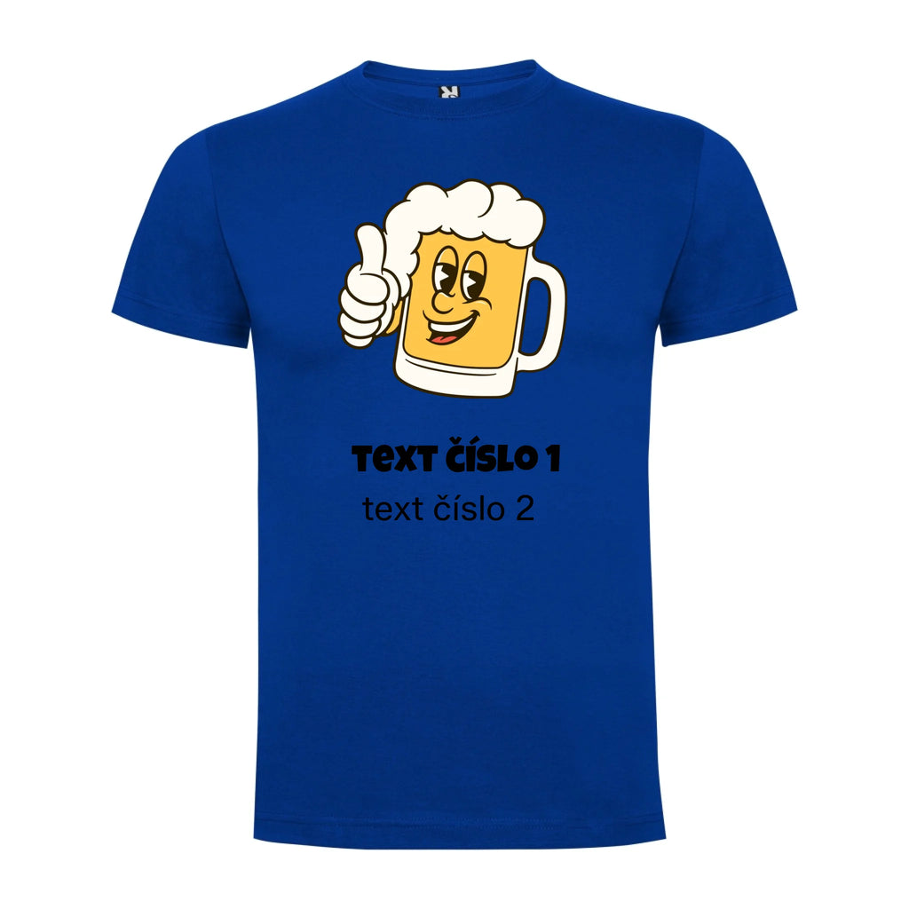 PIVO VÝBĚR OBRÁZKU (10+motivů) a MOŽNOST DOPLNIT VLASTNÍ TEXTY pánské tričko