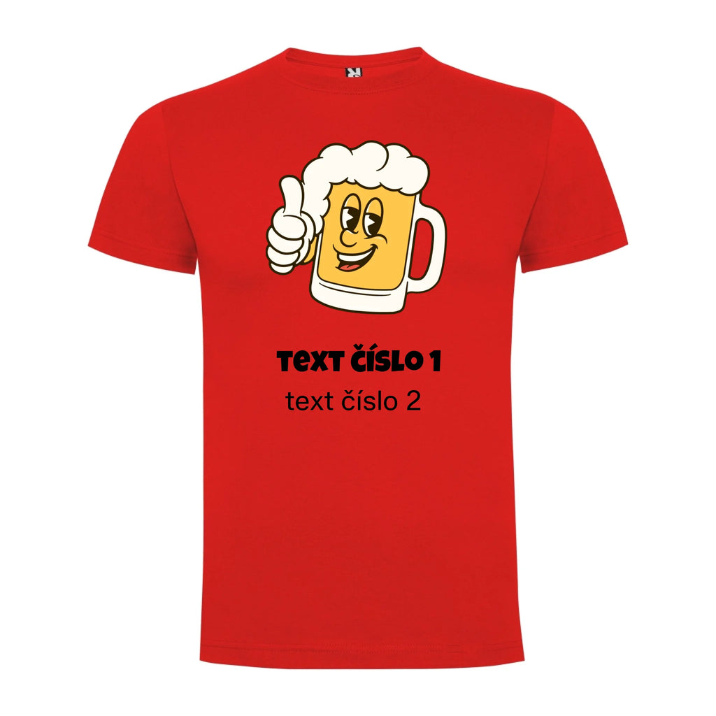 PIVO VÝBĚR OBRÁZKU (10+motivů) a MOŽNOST DOPLNIT VLASTNÍ TEXTY pánské tričko