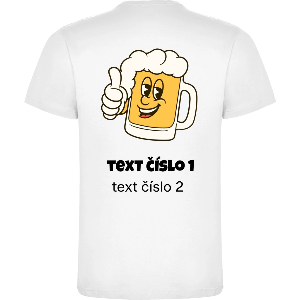 PIVO VÝBĚR OBRÁZKU (10+motivů) a MOŽNOST DOPLNIT VLASTNÍ TEXTY pánské tričko