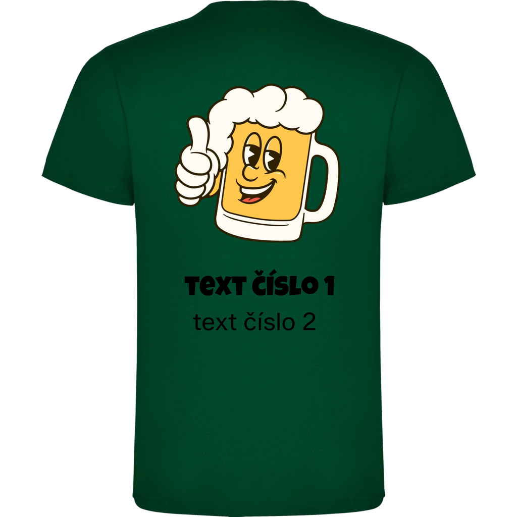 PIVO VÝBĚR OBRÁZKU (10+motivů) a MOŽNOST DOPLNIT VLASTNÍ TEXTY pánské tričko