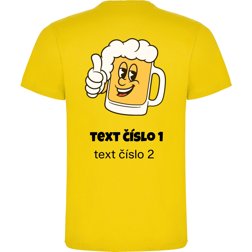 PIVO VÝBĚR OBRÁZKU (10+motivů) a MOŽNOST DOPLNIT VLASTNÍ TEXTY pánské tričko