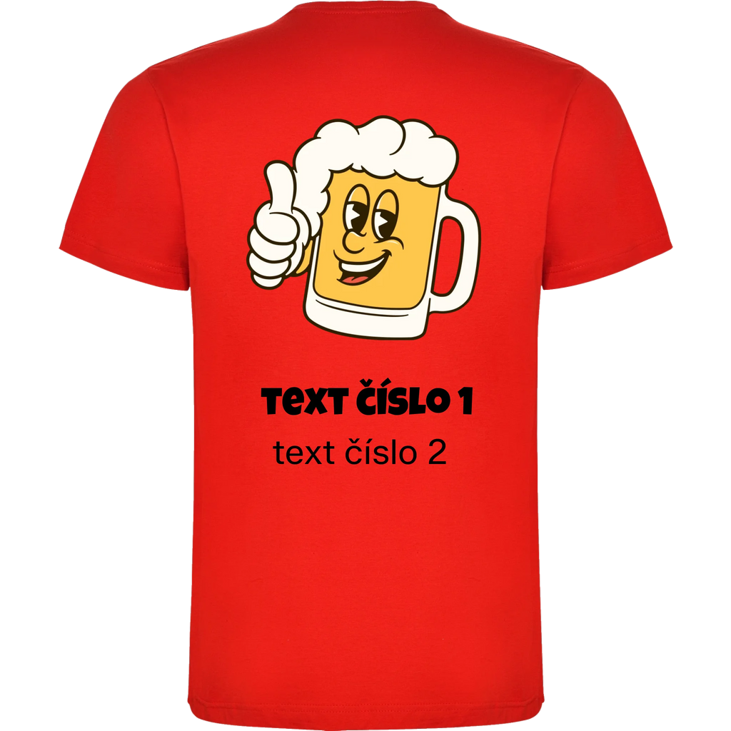 PIVO VÝBĚR OBRÁZKU (10+motivů) a MOŽNOST DOPLNIT VLASTNÍ TEXTY pánské tričko