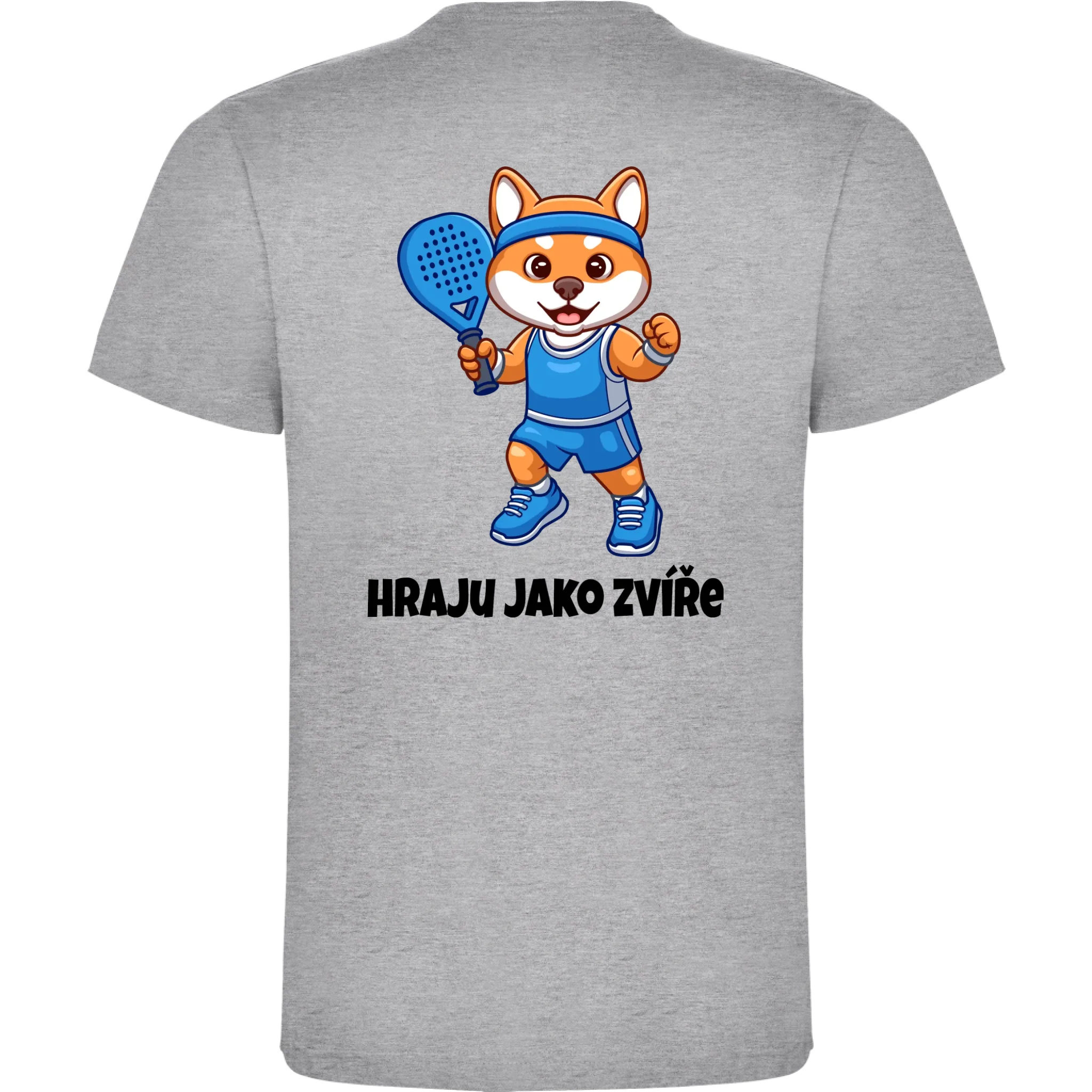HRAJU JAKO ZVÍŘE (výběr ze 3 motivů) pánské tričko potisk jen na záda pánské DOGO Melír
