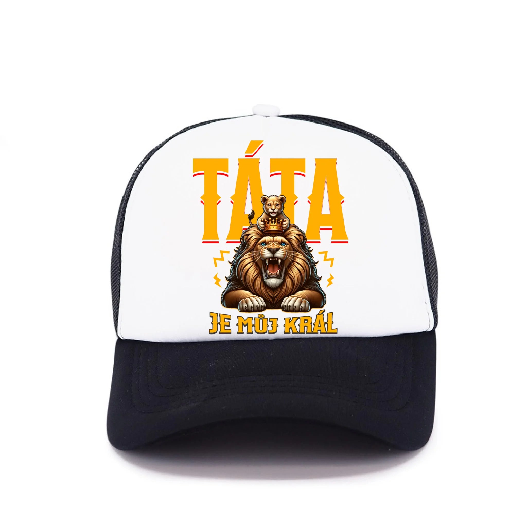 TÁTA JE MŮJ KRÁL kšiltovka Kšiltovka TRUCKER černá 58