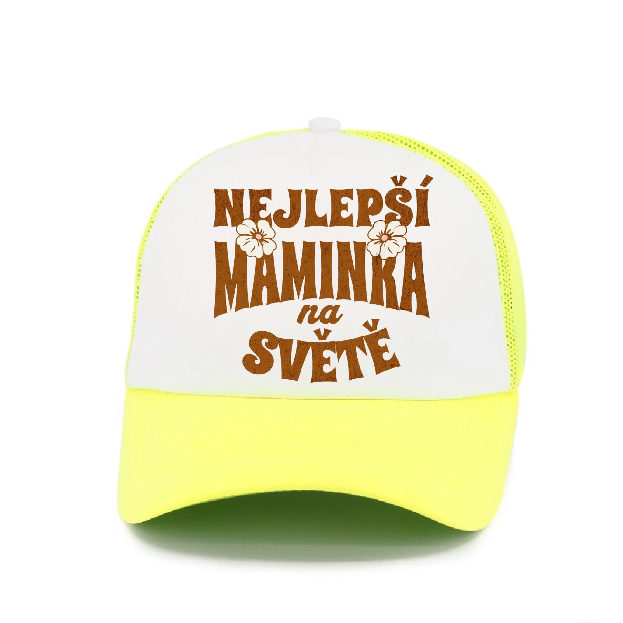 NEJ MÁMA (výběr ze 20 motivů) kšiltovka Kšiltovka TRUCKER neon žlutá 58