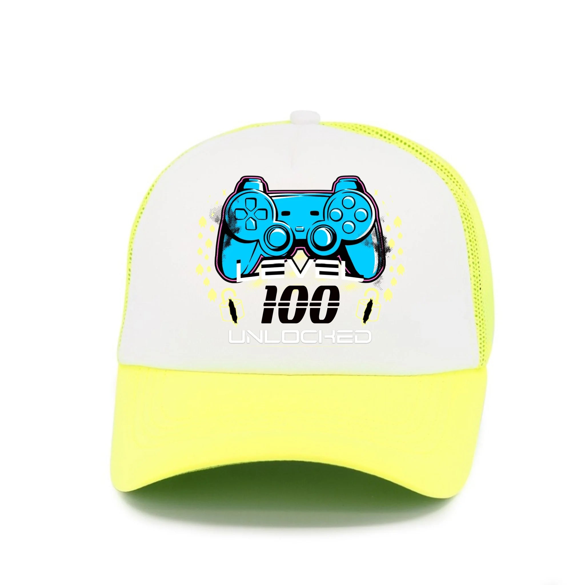 narozeniny LEVEL UNLOCKED kšiltovka Kšiltovka TRUCKER neon žlutá 58