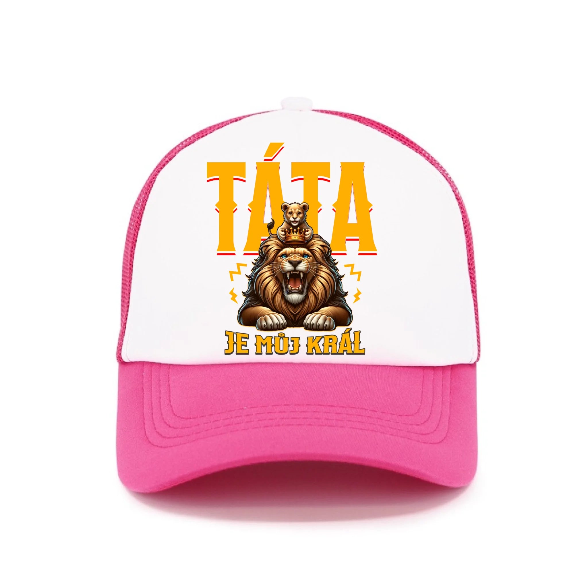 TÁTA JE MŮJ KRÁL kšiltovka Kšiltovka TRUCKER růžová 58