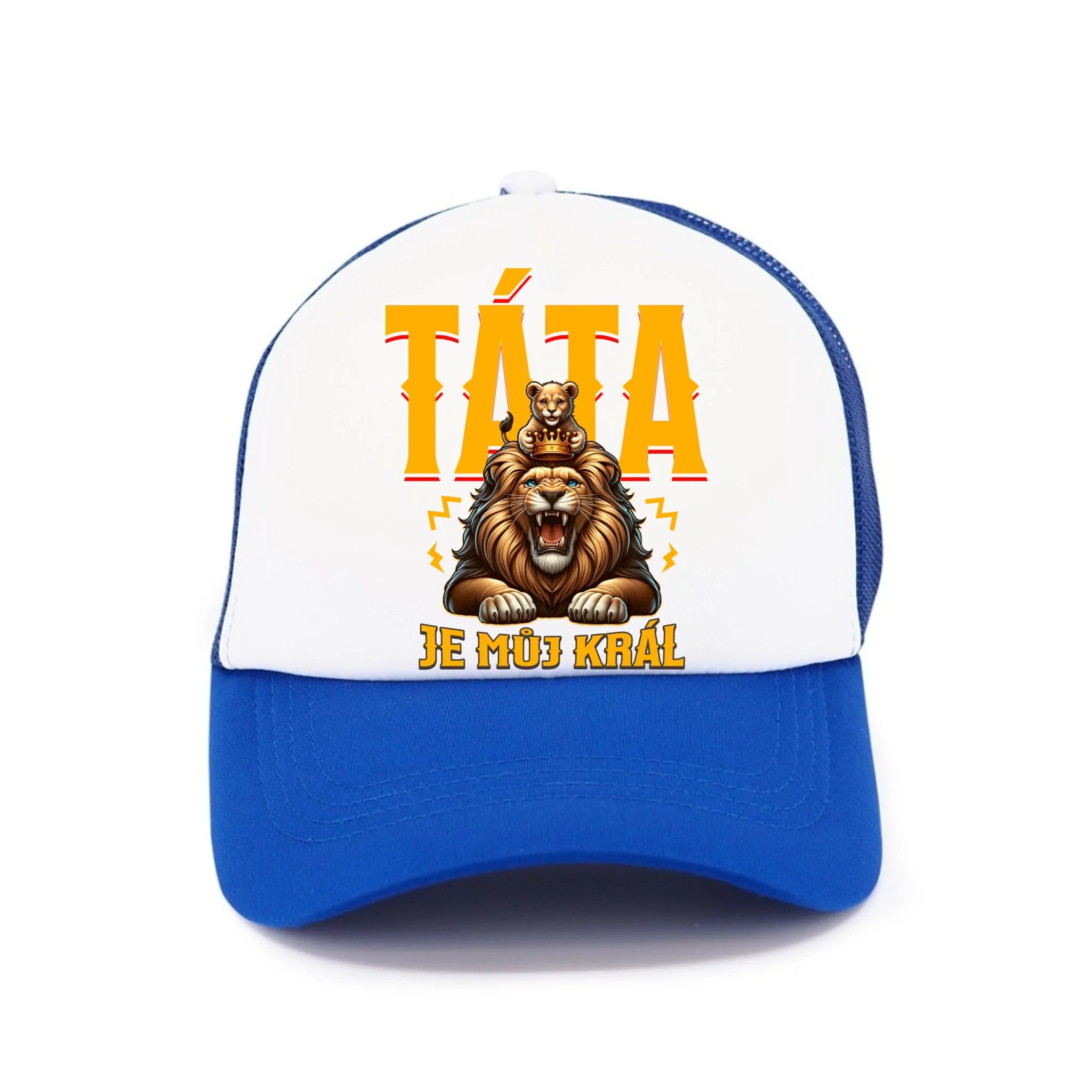 TÁTA JE MŮJ KRÁL kšiltovka Kšiltovka TRUCKER modrá 58