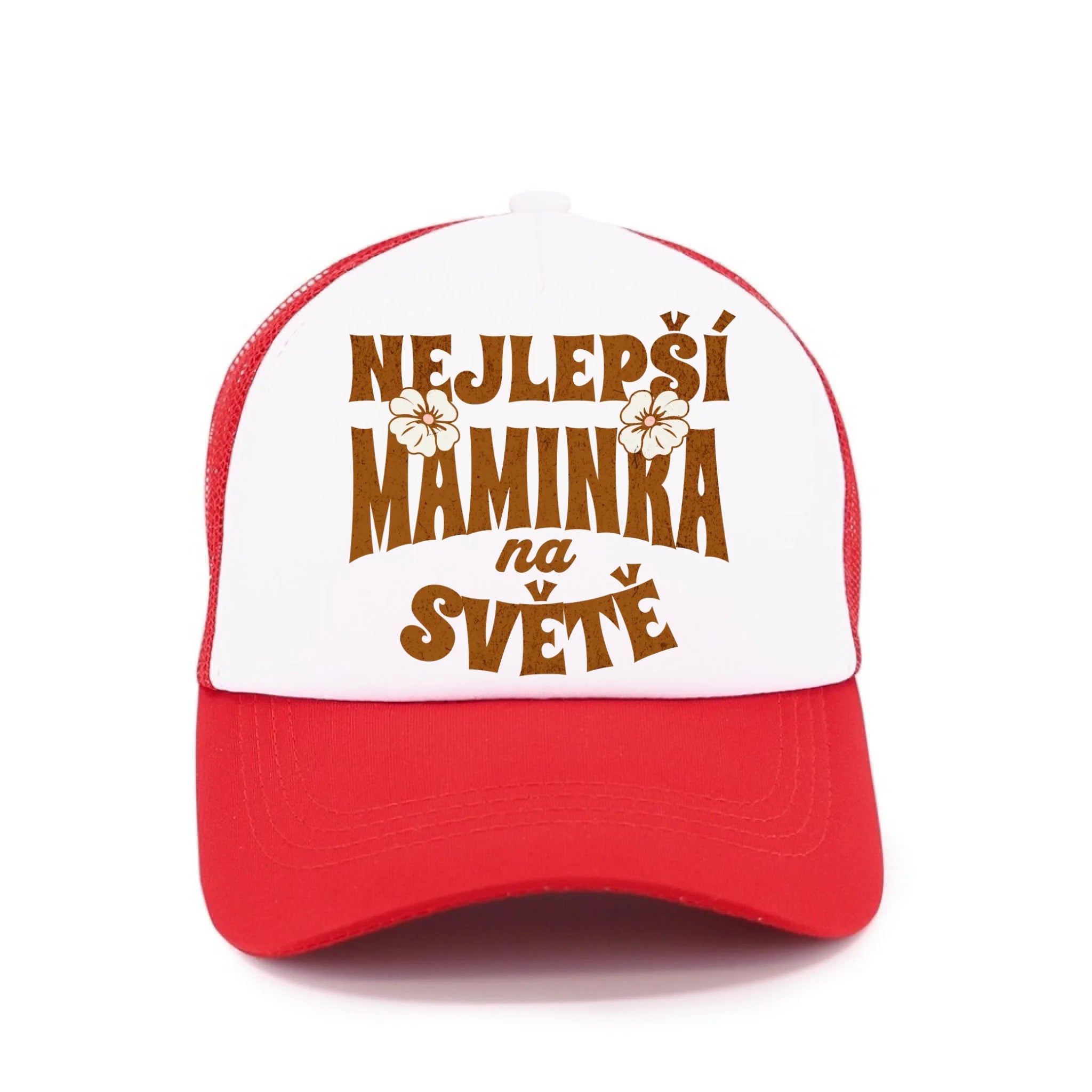 NEJ MÁMA (výběr ze 20 motivů) kšiltovka Kšiltovka TRUCKER červená 58