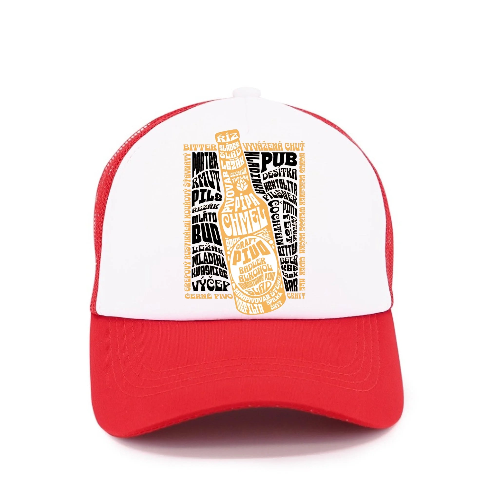 PIVO kšiltovka (5+ motivů) Kšiltovka TRUCKER červená 58