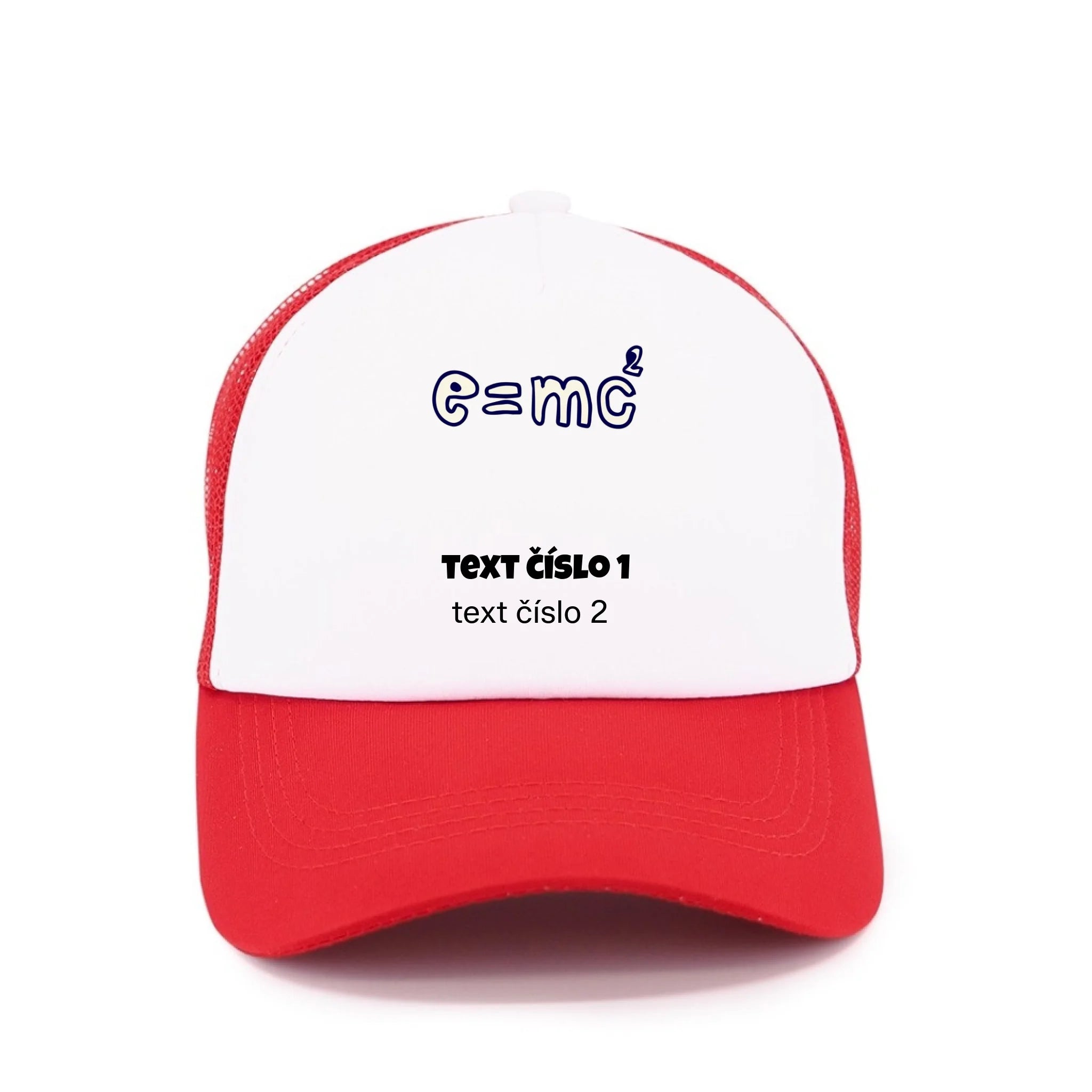 VÝBĚR OBRÁZKŮ S MOTIVEM UČITEL (10+motivů) a MOŽNOST DOPLNIT VLASTNÍ TEXTY kšiltovka Kšiltovka TRUCKER červená 58