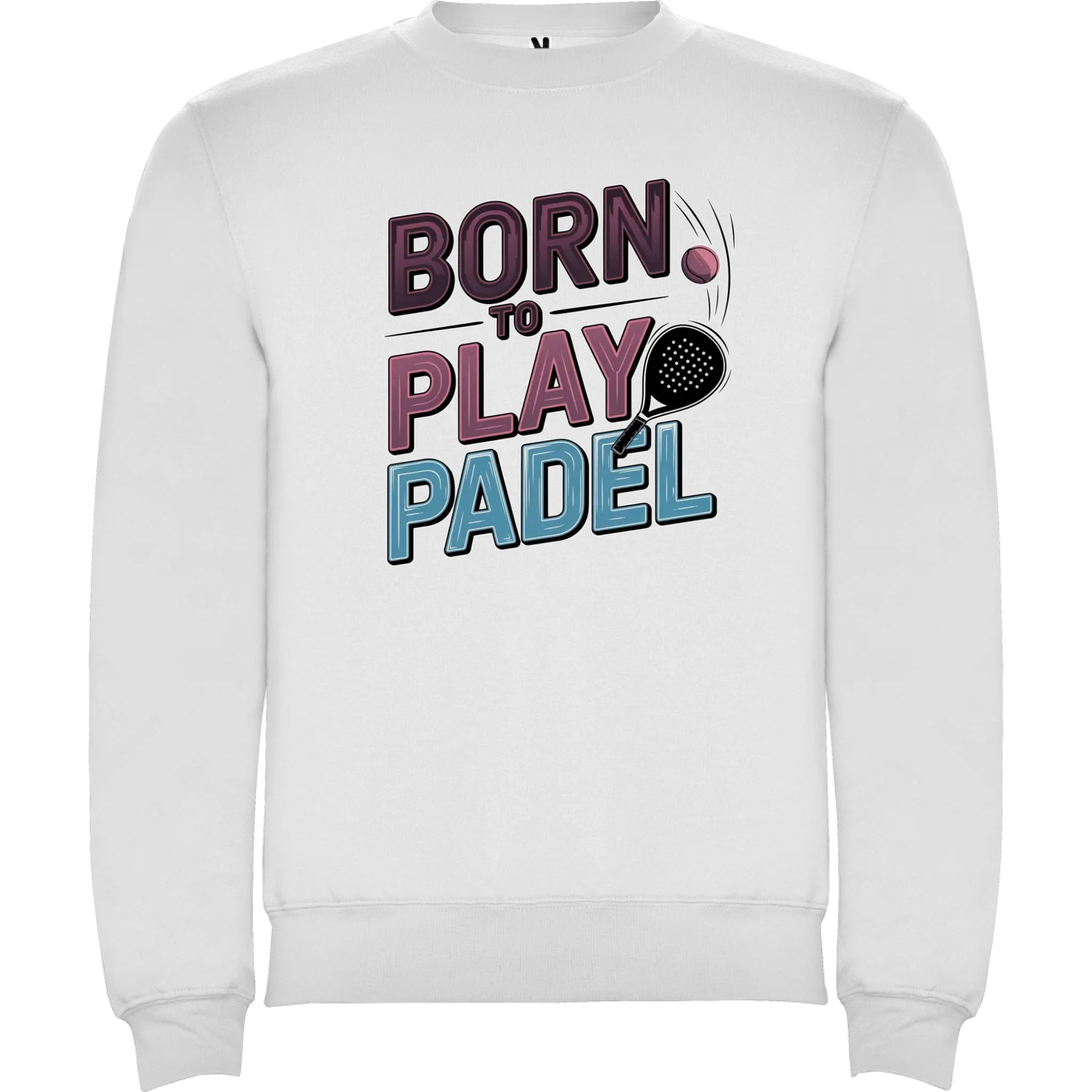 PRO HRÁČE PADELU (výběr z 18+ motivů) unisex mikina bez kapuce potisk jen dopředu unisex mikina clasica Bílá