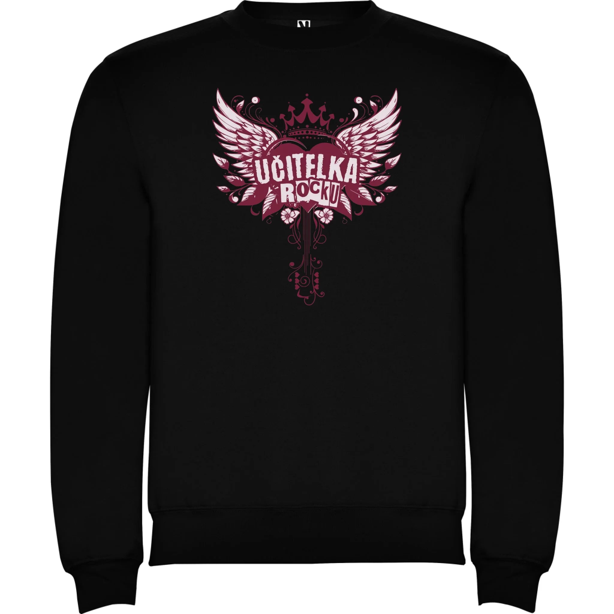 UČITELKA (17+ motivů) MOŽNOST OBOUSTRANNĚHO POTISKU unisex mikina bez kapuce potisk jen dopředu unisex mikina clasica Černá