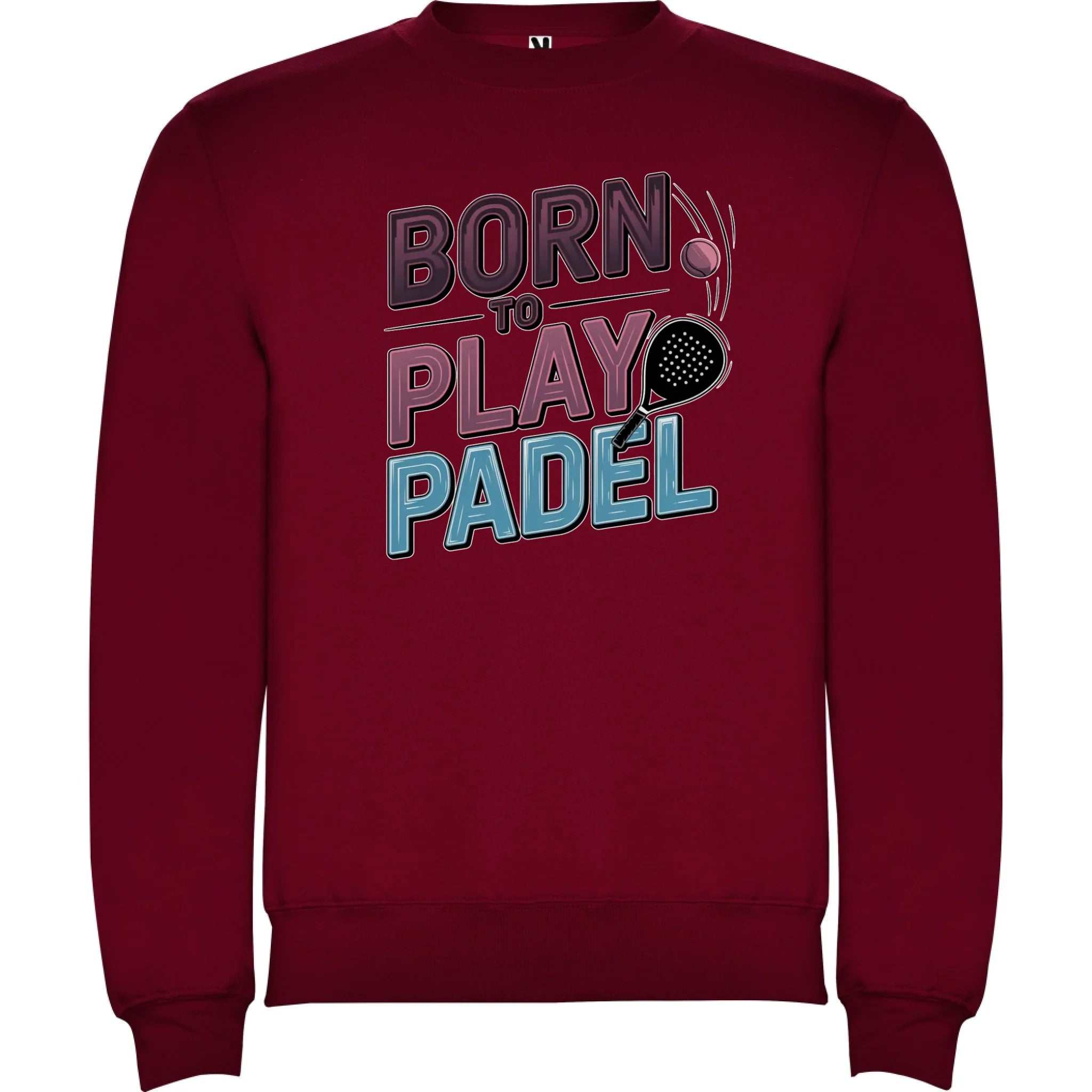 PRO HRÁČE PADELU (výběr z 18+ motivů) unisex mikina bez kapuce potisk jen dopředu unisex mikina clasica Granátová