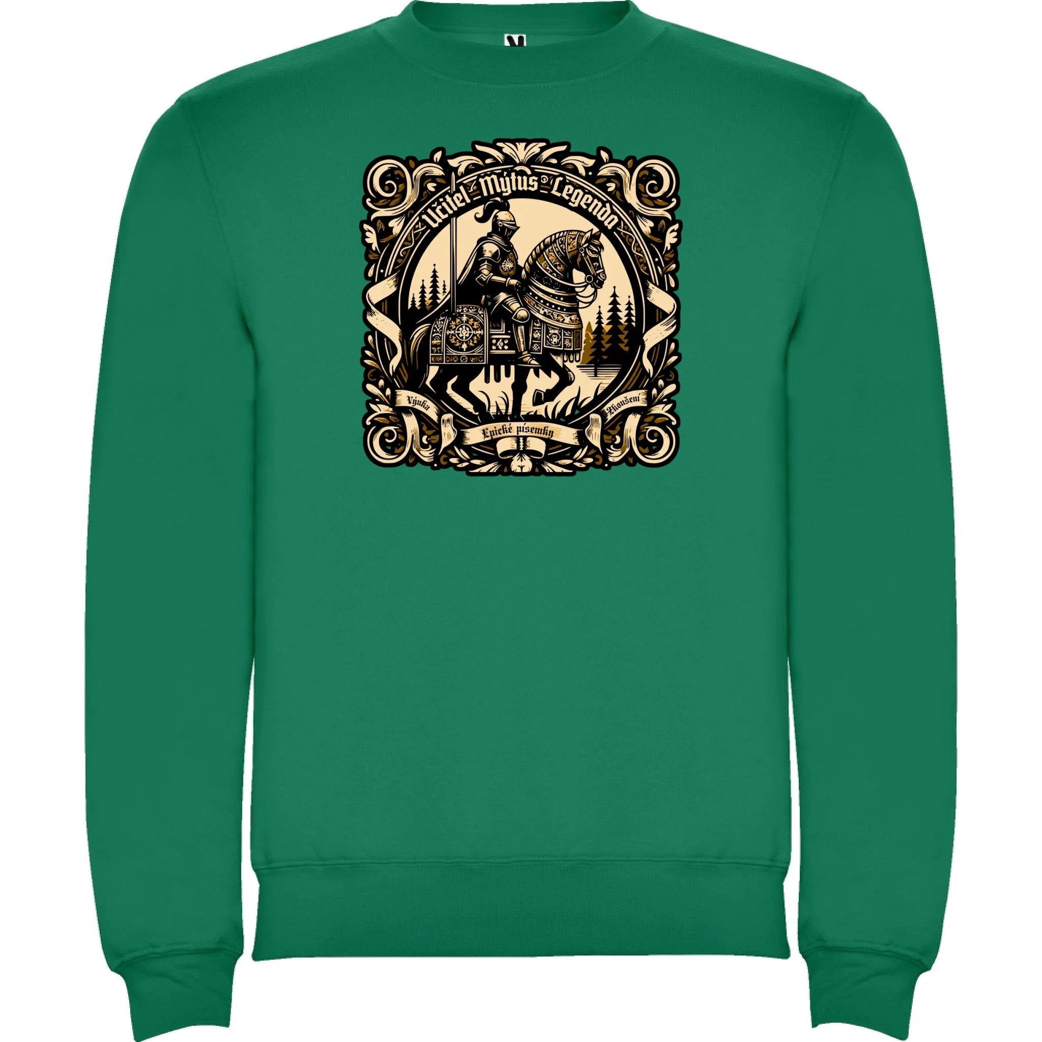 UČITEL (20+ motivů) MOŽNOST OBOUSTRANNĚHO POTISKU unisex mikina bez kapuce potisk jen dopředu unisex mikina clasica Sytě zelená