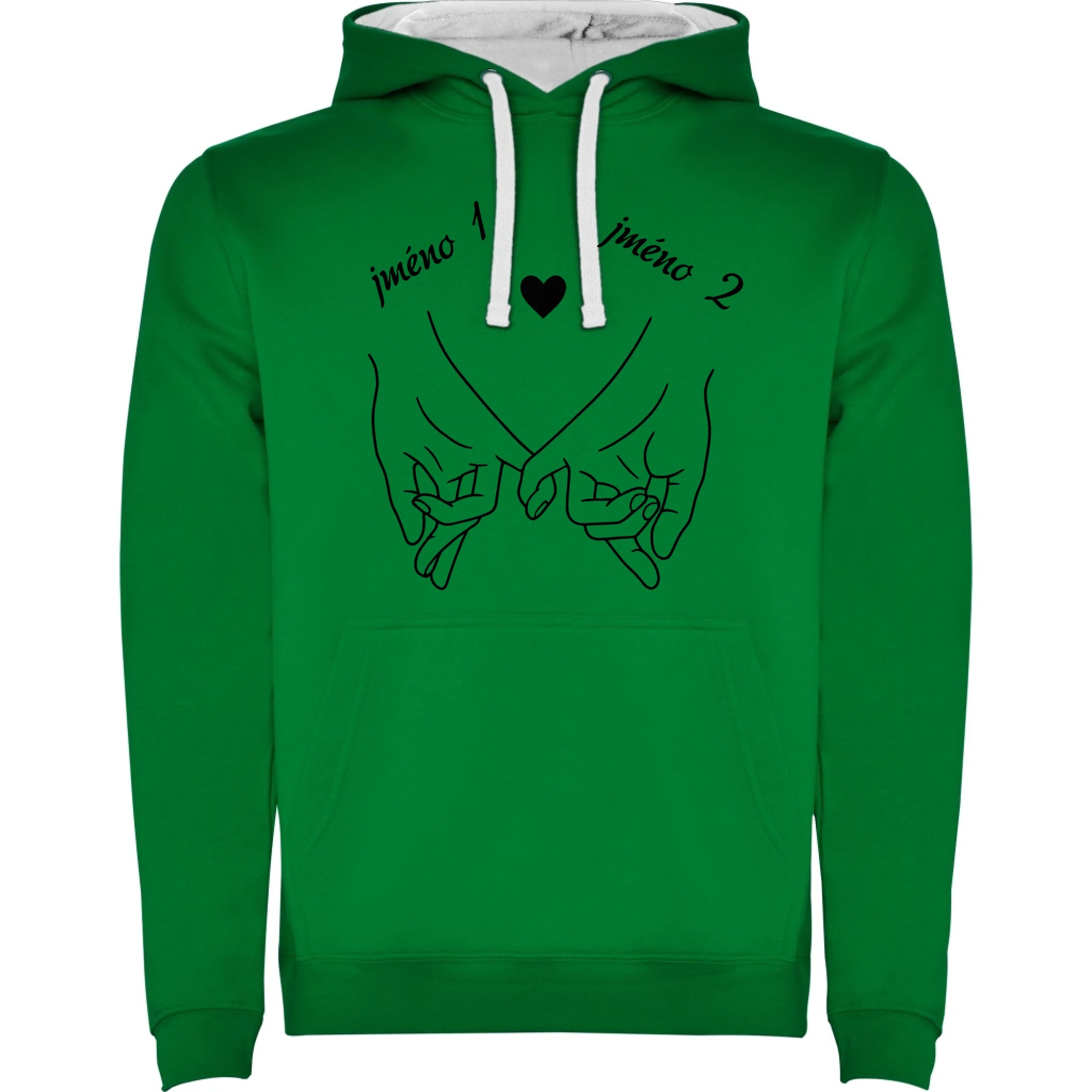 sytě zelenábílá