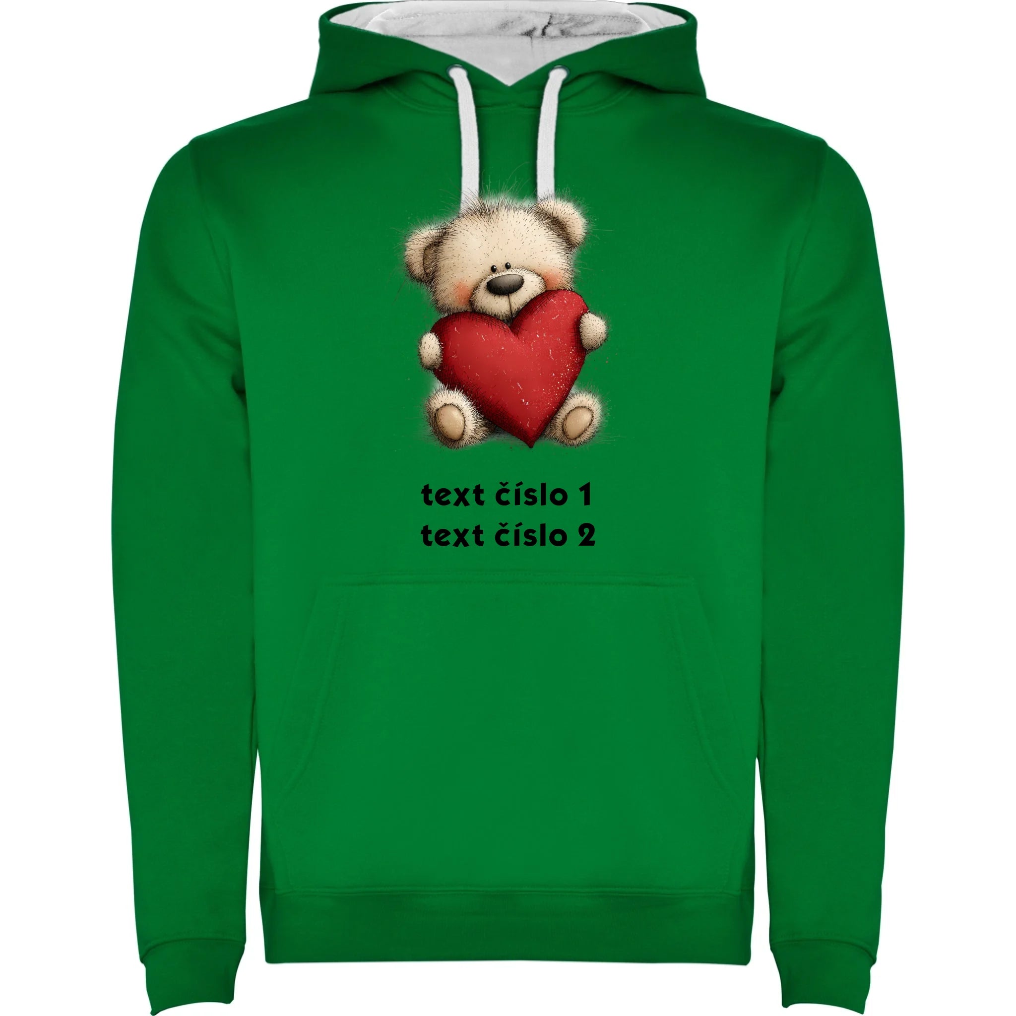 sytě zelenábílá