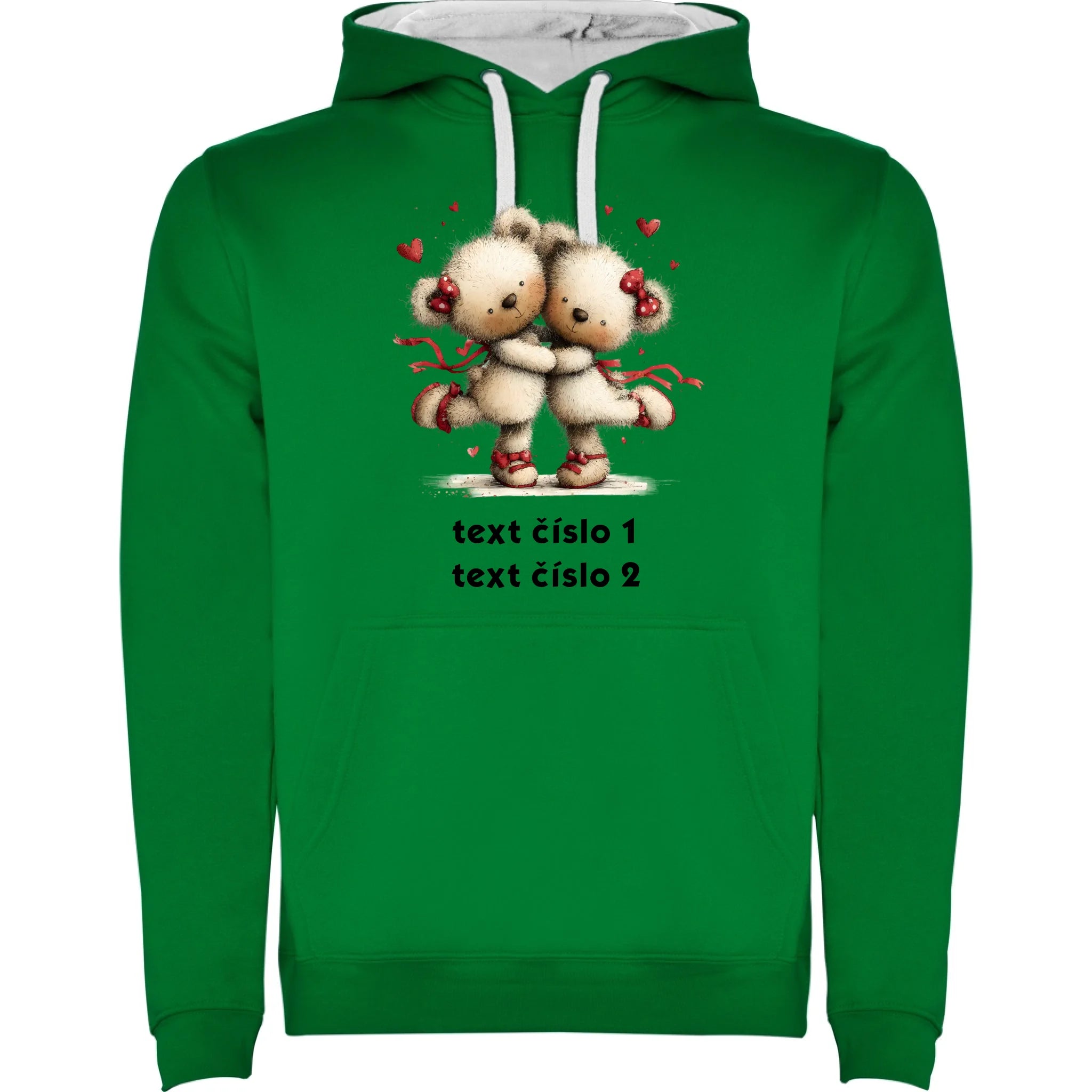 sytě zelenábílá