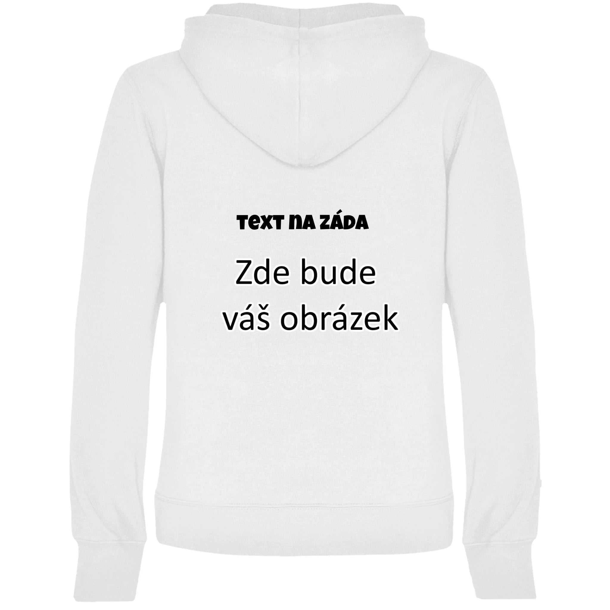 DÁMSKÁ MIKINA s kapucí URBAN s vaším motivem/fotkou Potisk jen na záda dámská