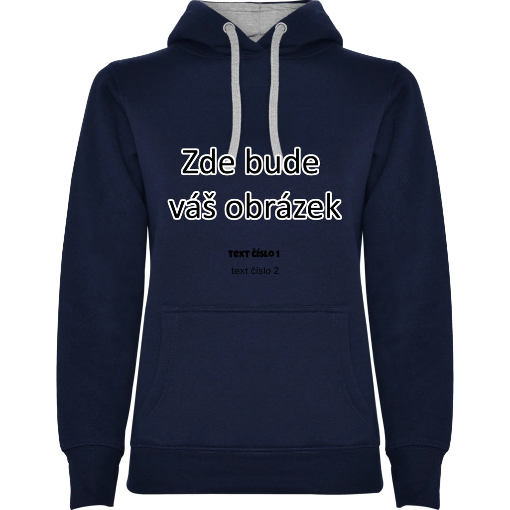 PÁNSKÁ / DÁMSKÁ / DĚTSKÁ mikina s kapucí týmová POTISK DOPŘEDU