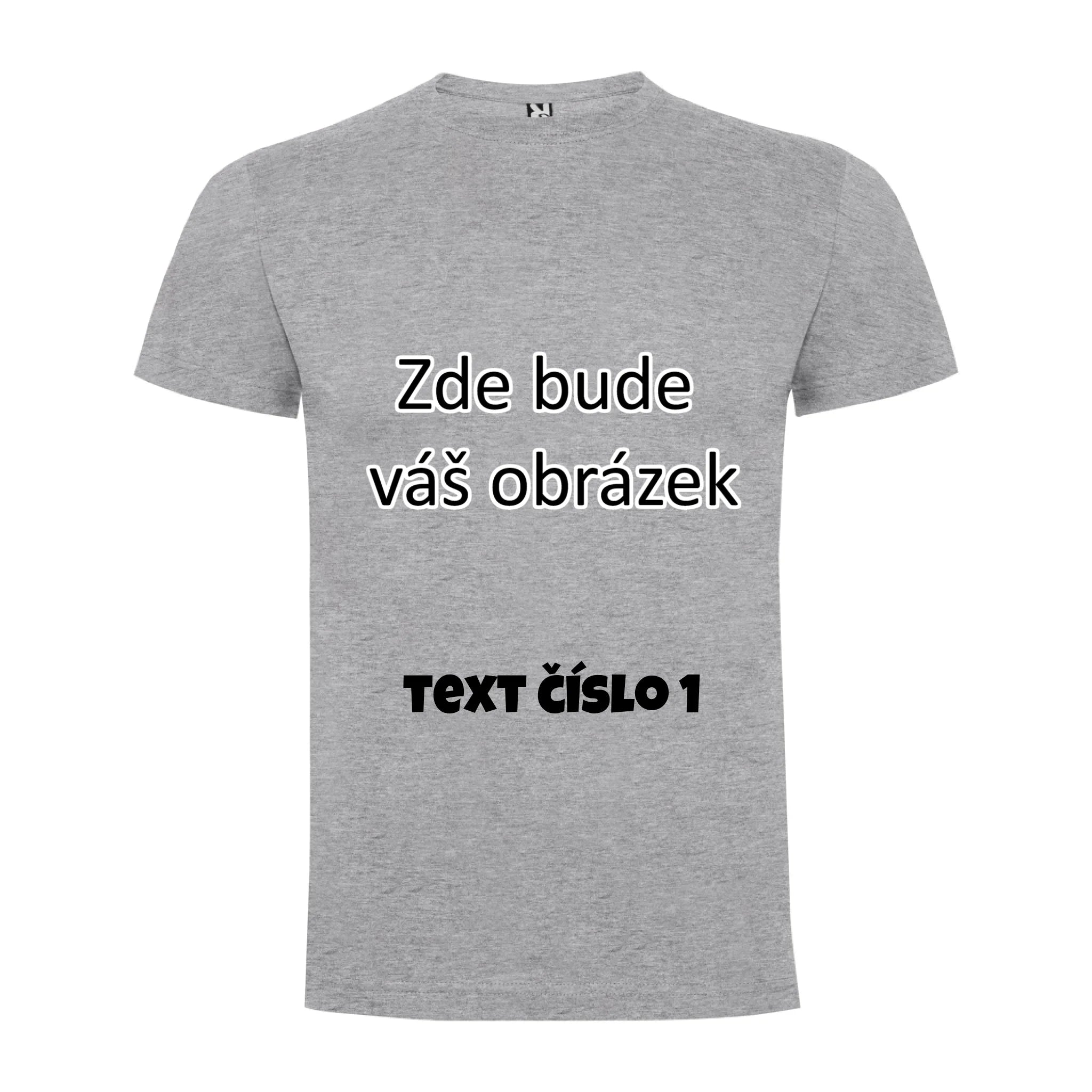 PÁNSKÉ / DÁMSKÉ / DĚTSKÉ tričko týmové POTISK DOPŘEDU potisk pánské chlapecké Melír