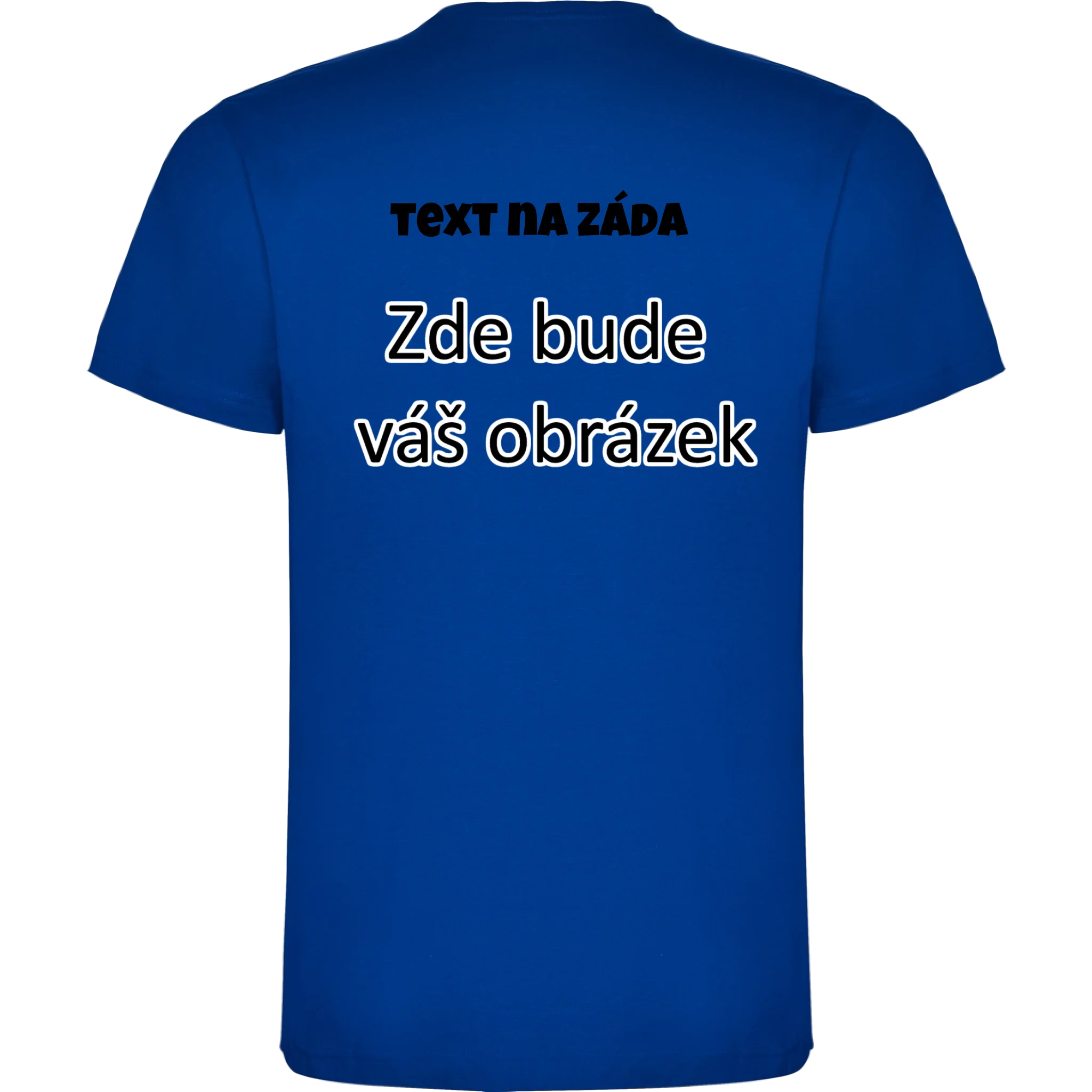 PÁNSKÉ / DÁMSKÉ / DĚTSKÉ tričko týmové POTISK NA ZÁDA potisk pánské chlapecké Modrá