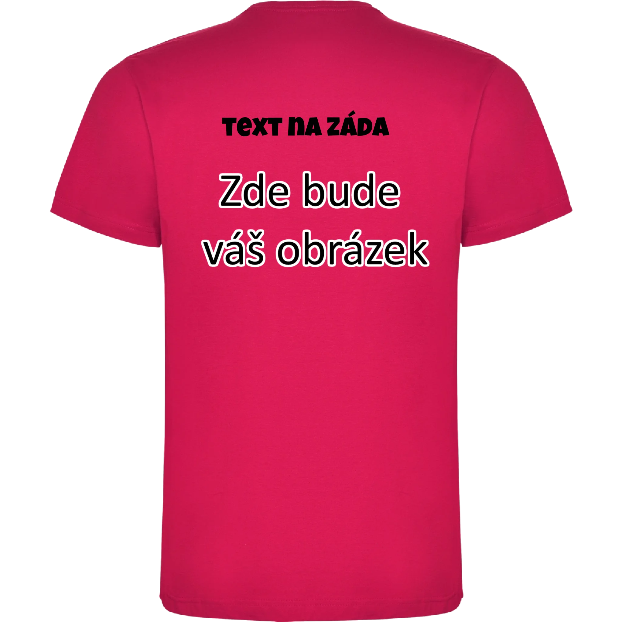 PÁNSKÉ / DÁMSKÉ / DĚTSKÉ tričko týmové POTISK NA ZÁDA