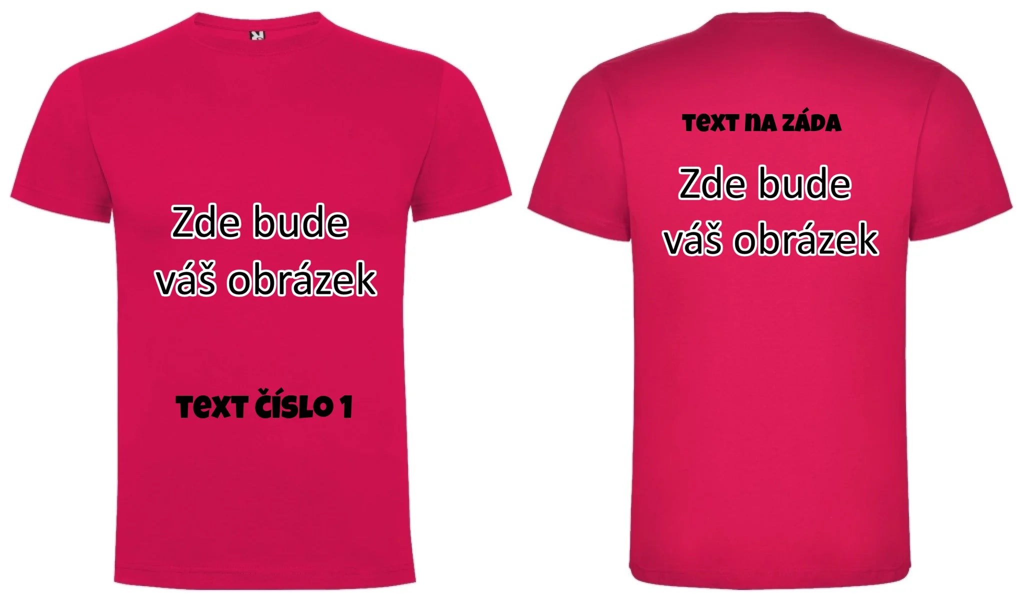 PÁNSKÉ TRIČKO krátký rukáv DOGO s vaším motivem/fotkou oboustranný potisk pánské DOGO Růže