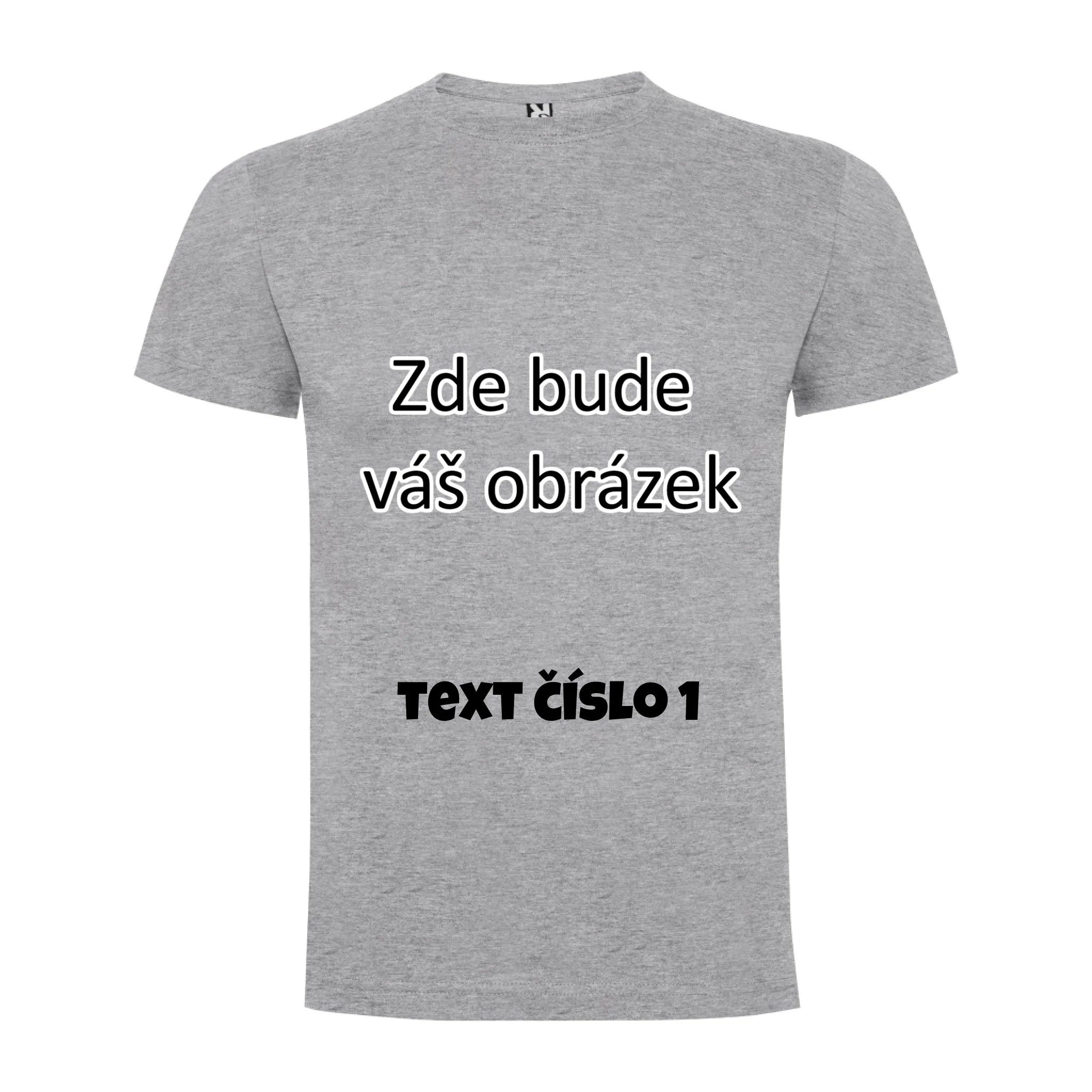 CHLAPECKÉ TRIČKO krátký rukáv DOGO s vaším motivem/fotkou potisk jen dopředu chlapecké DOGO Melír