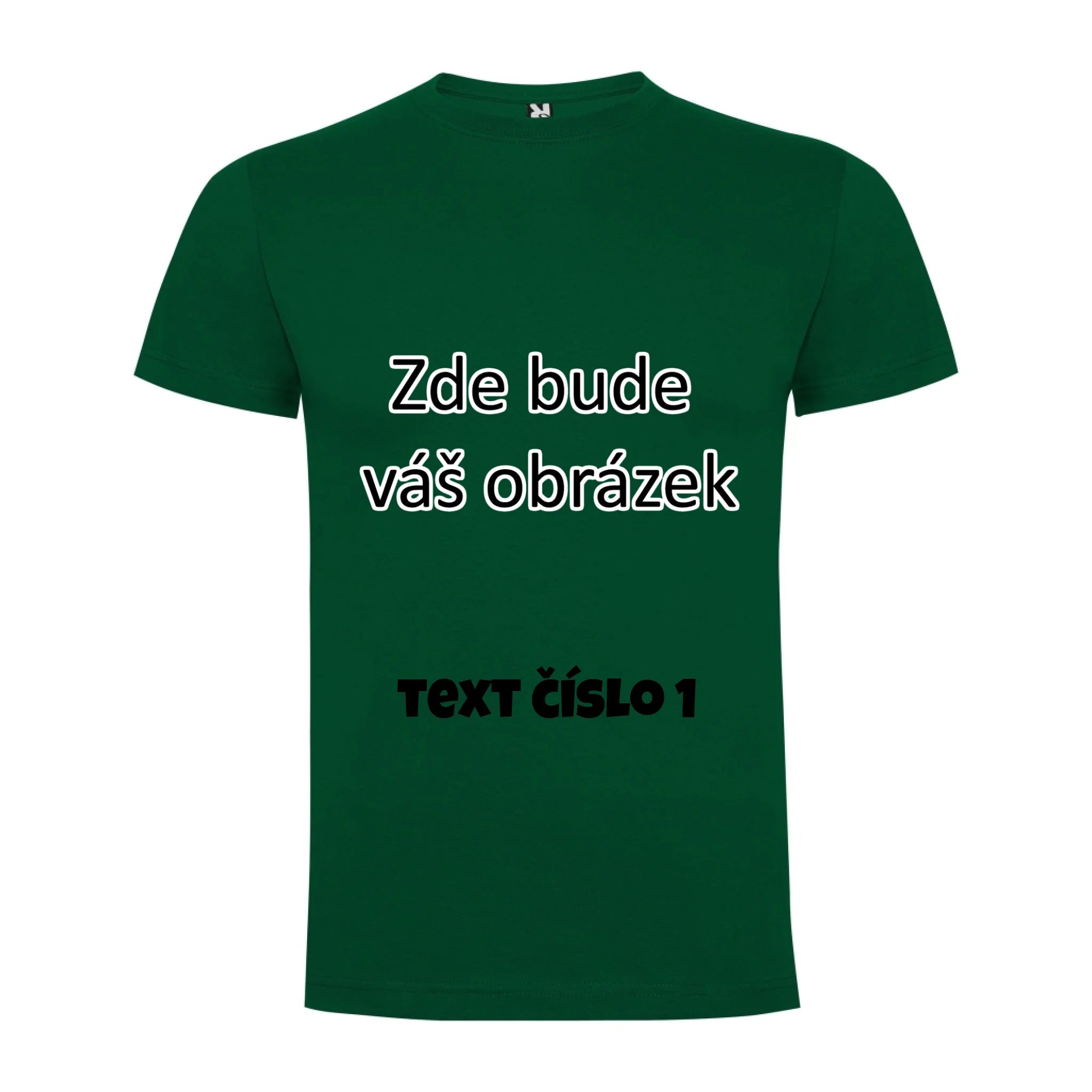 CHLAPECKÉ TRIČKO krátký rukáv DOGO s vaším motivem/fotkou potisk jen dopředu chlapecké DOGO Tmavě zelená