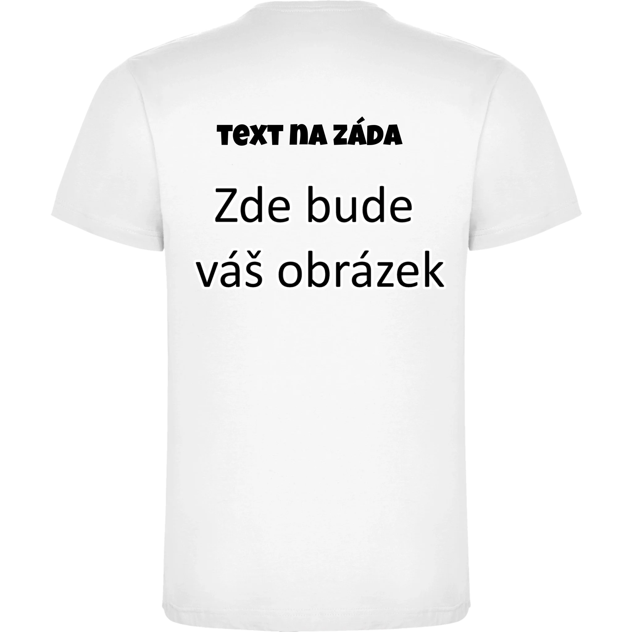 CHLAPECKÉ TRIČKO krátký rukáv DOGO s vaším motivem/fotkou potisk jen na záda chlapecké DOGO Bílá