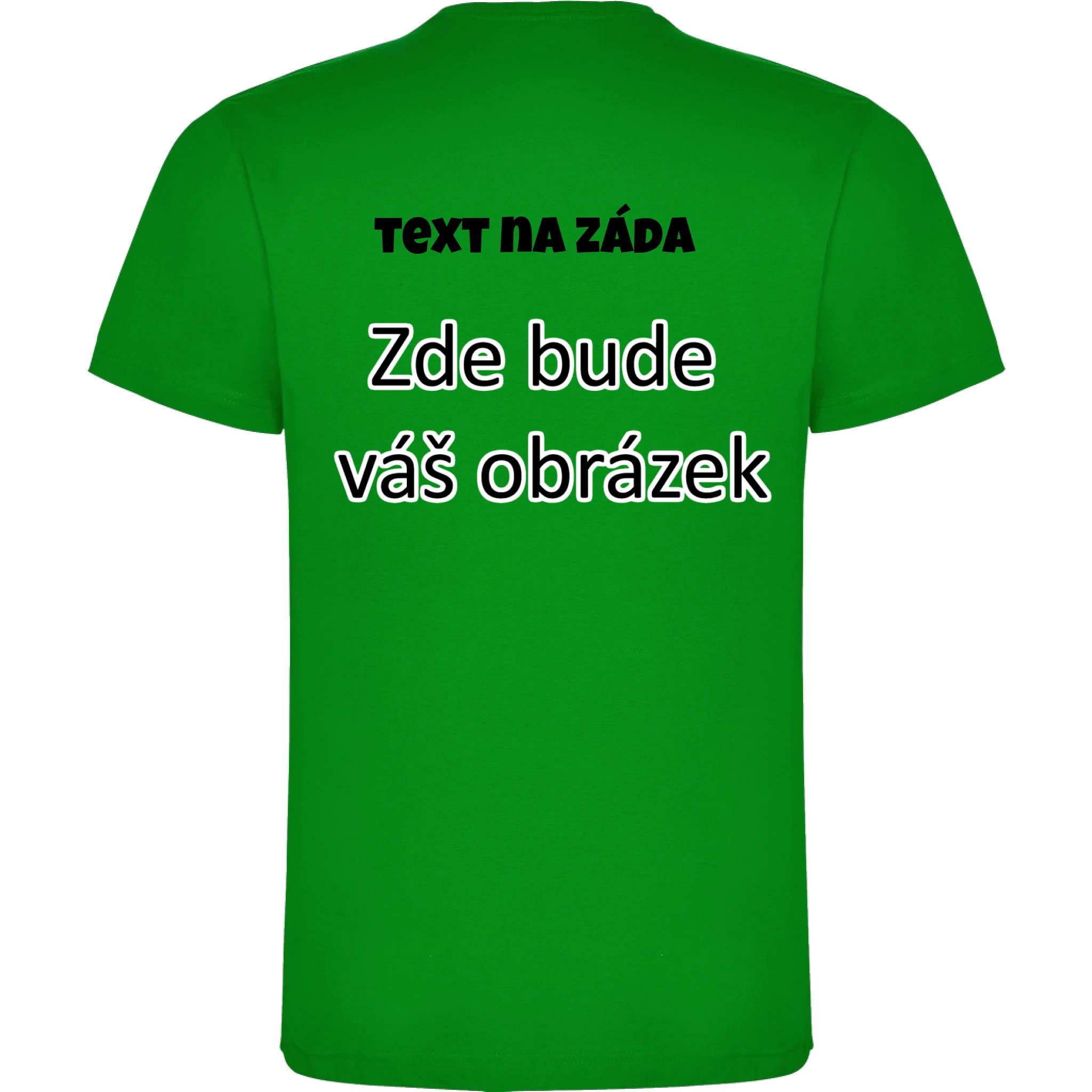 CHLAPECKÉ TRIČKO krátký rukáv DOGO s vaším motivem/fotkou potisk jen na záda chlapecké DOGO Zelená