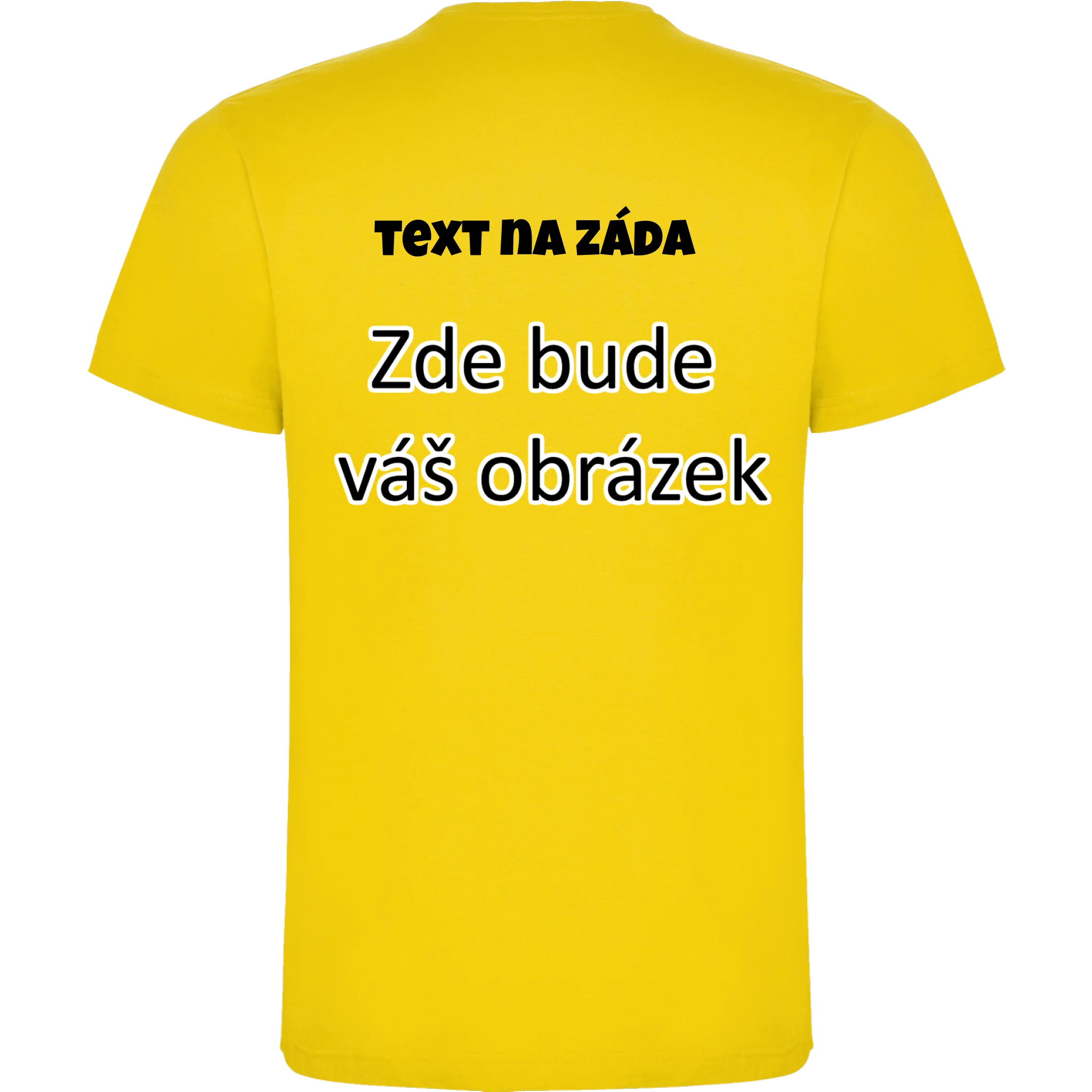 CHLAPECKÉ TRIČKO krátký rukáv DOGO s vaším motivem/fotkou potisk jen na záda chlapecké DOGO Žlutá