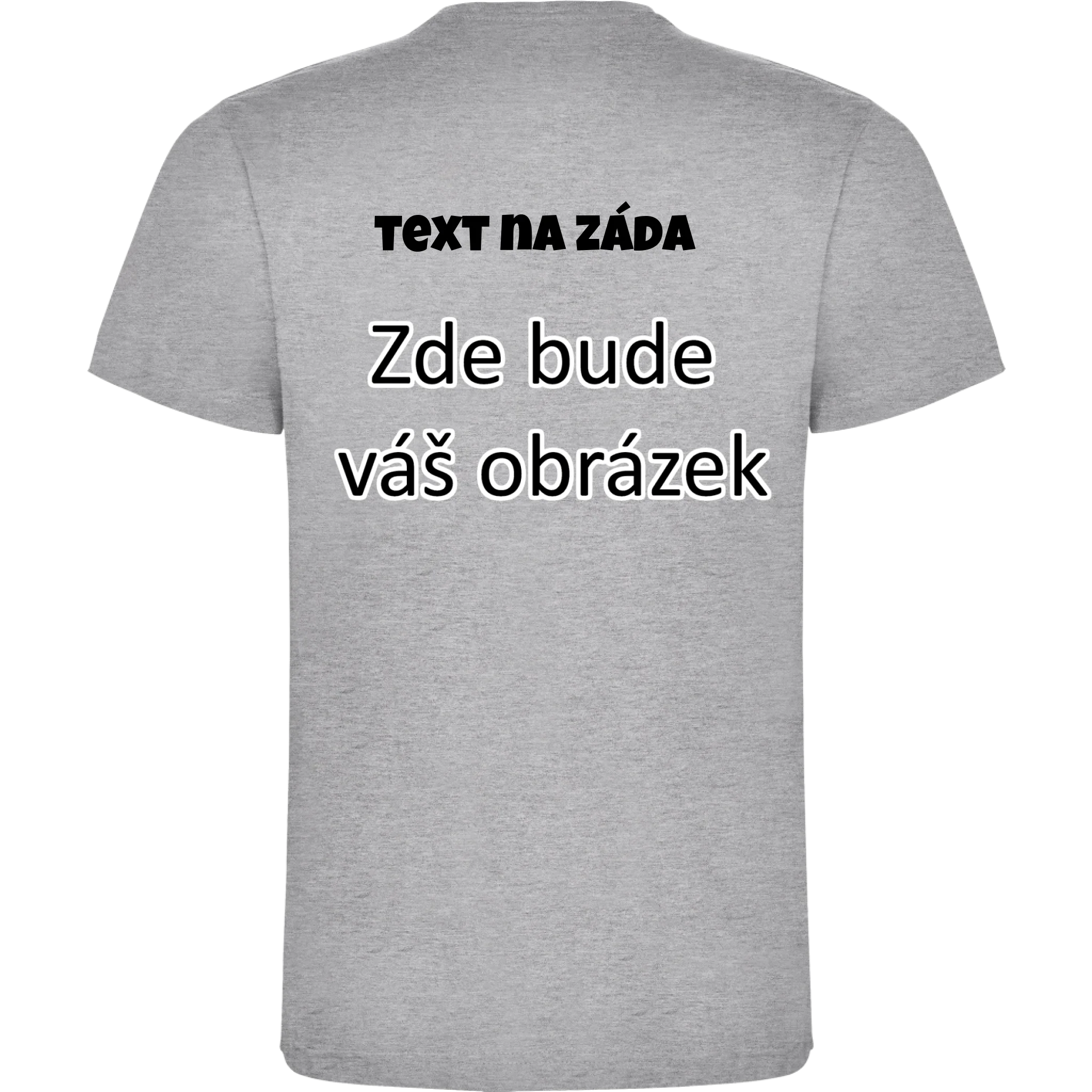CHLAPECKÉ TRIČKO krátký rukáv DOGO s vaším motivem/fotkou potisk jen na záda chlapecké DOGO Melír