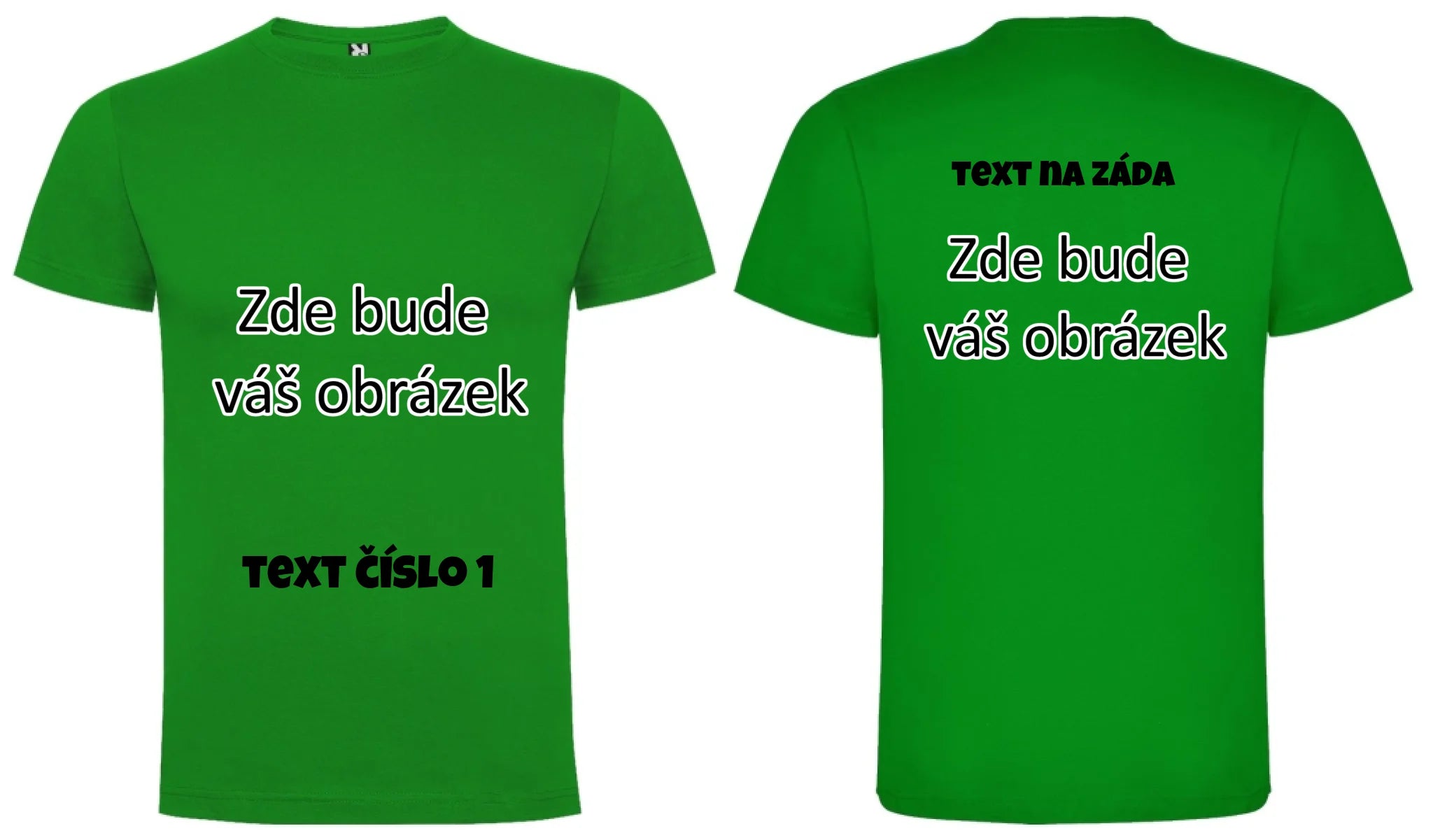 CHLAPECKÉ TRIČKO krátký rukáv DOGO s vaším motivem/fotkou oboustranný potisk chlapecké DOGO Zelená