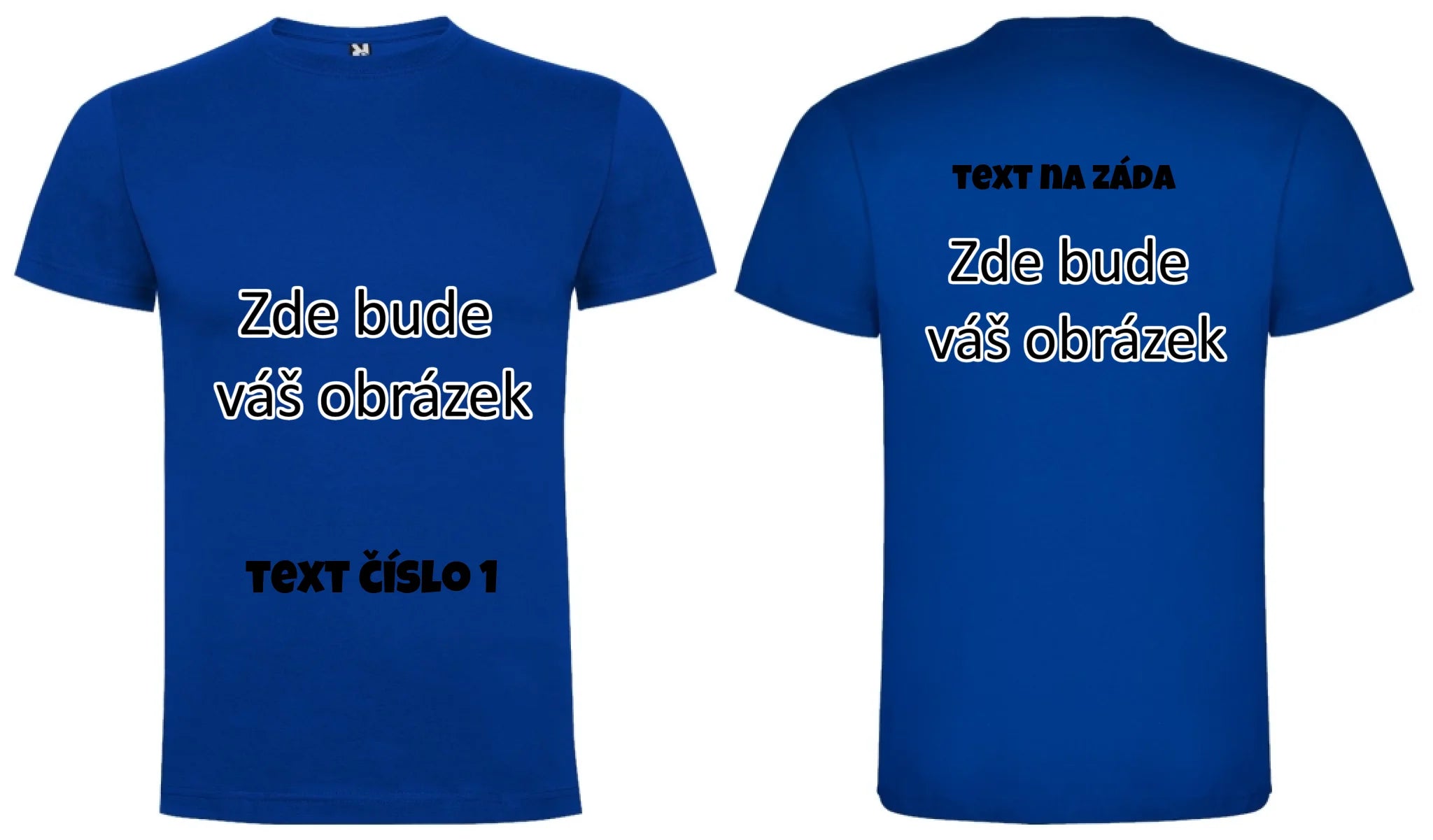 CHLAPECKÉ TRIČKO krátký rukáv DOGO s vaším motivem/fotkou oboustranný potisk chlapecké DOGO Modrá