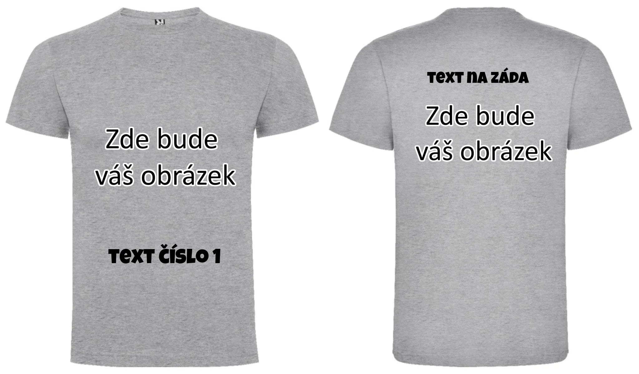 CHLAPECKÉ TRIČKO krátký rukáv DOGO s vaším motivem/fotkou oboustranný potisk chlapecké DOGO Melír