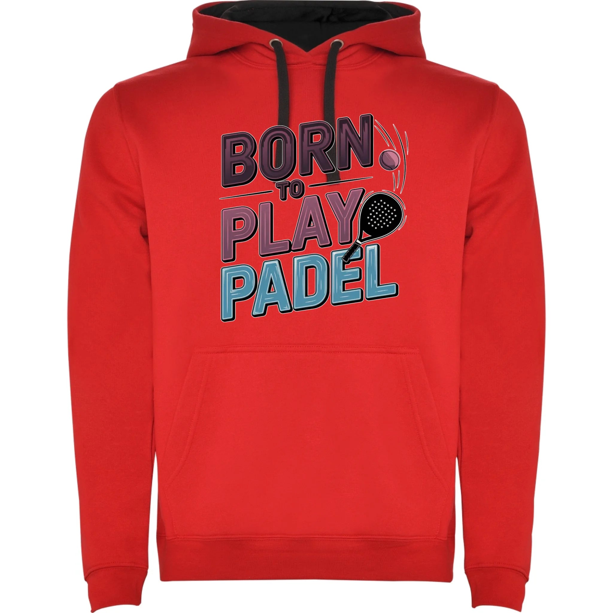 PRO HRÁČE PADELU (výběr z 18+ motivů) dětská mikina s kapucí potisk jen dopředu dětská mikina urban Červená černá