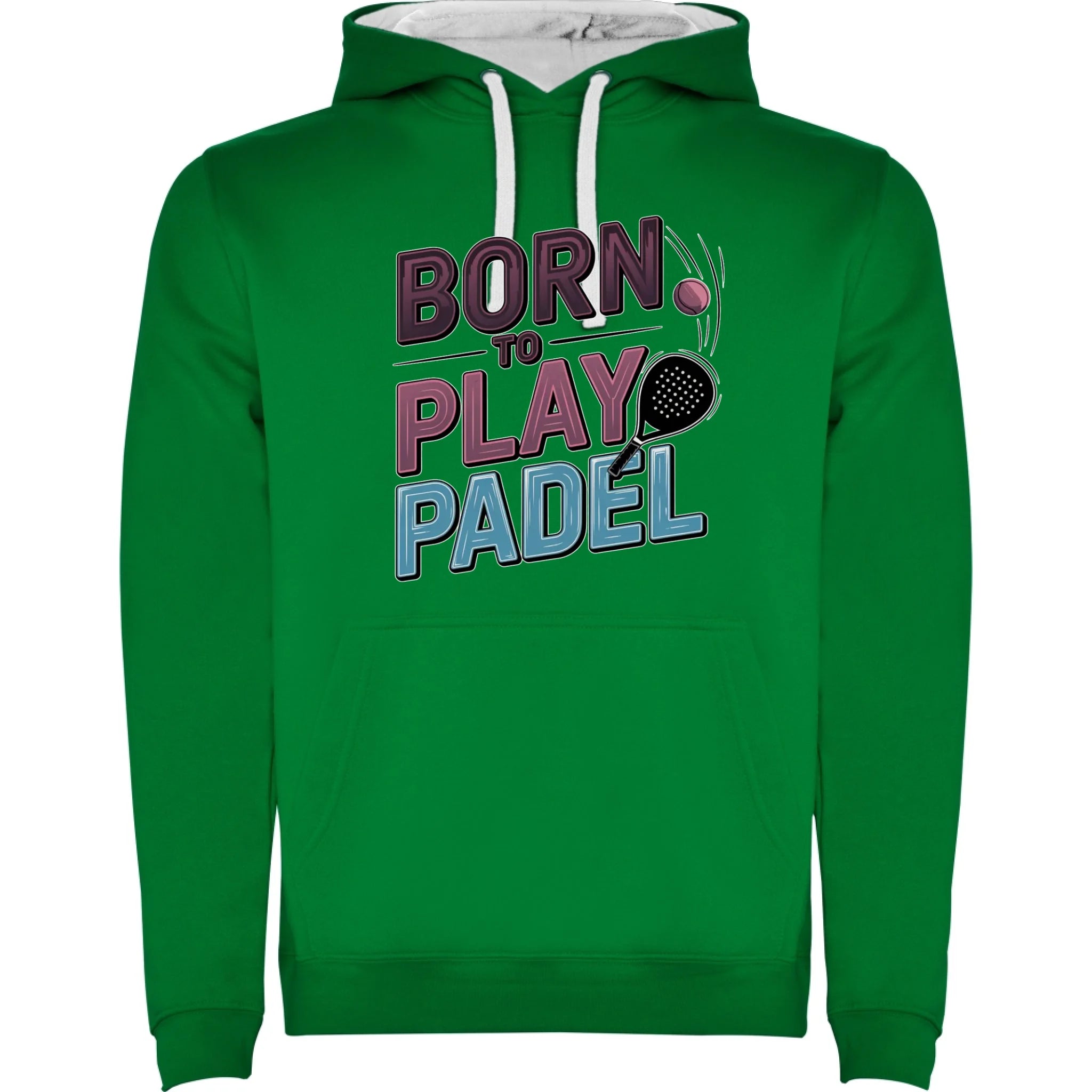 PRO HRÁČE PADELU (výběr z 18+ motivů) dětská mikina s kapucí potisk jen dopředu dětská mikina urban Sytě zelená bílá