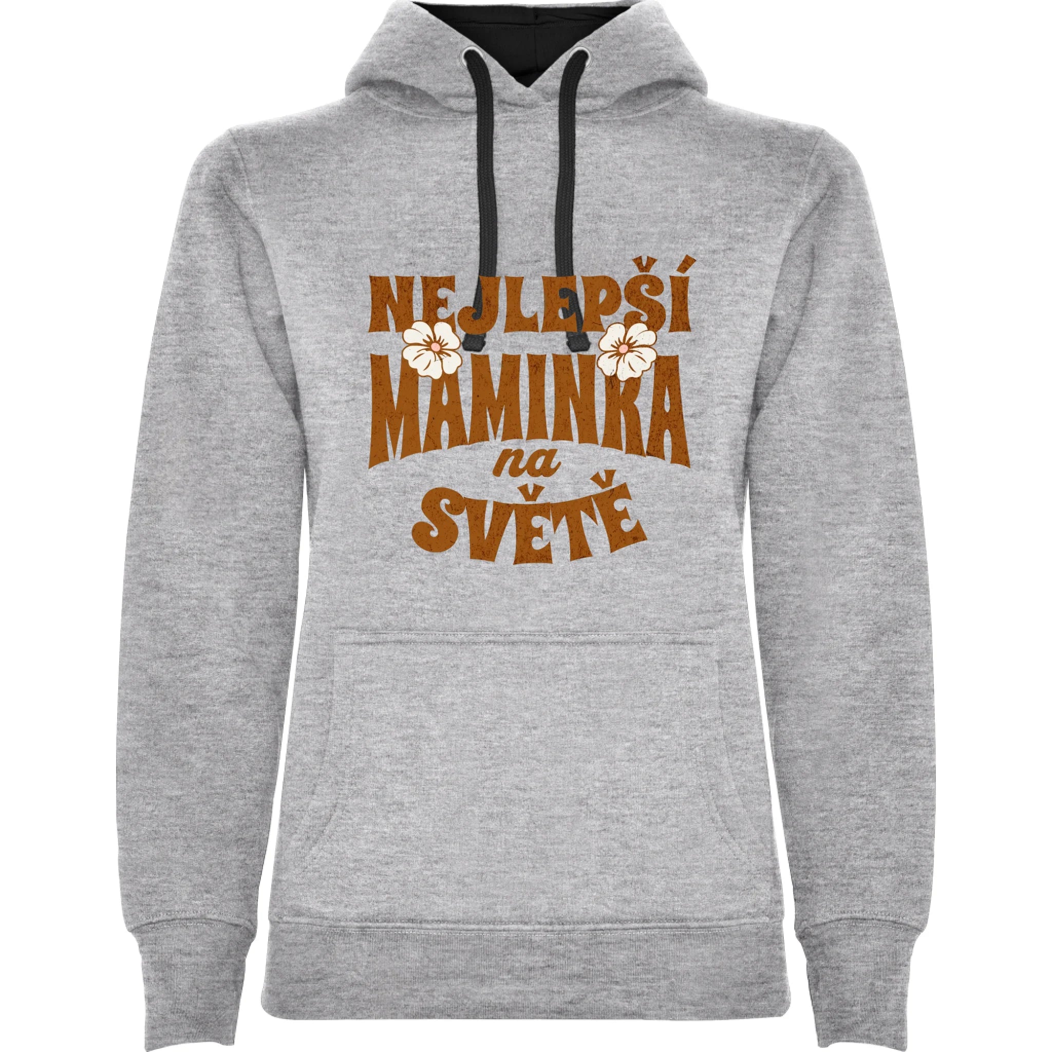 NEJ MÁMA (výběr ze 20 motivů) mikina s kapucí dámská potisk jen dopředu dámská mikina urban Melír černá