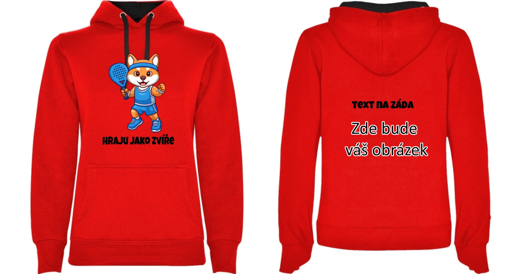 HRAJU JAKO ZVÍŘE (výběr ze 3 motivů) dámská mikina s kapucí
