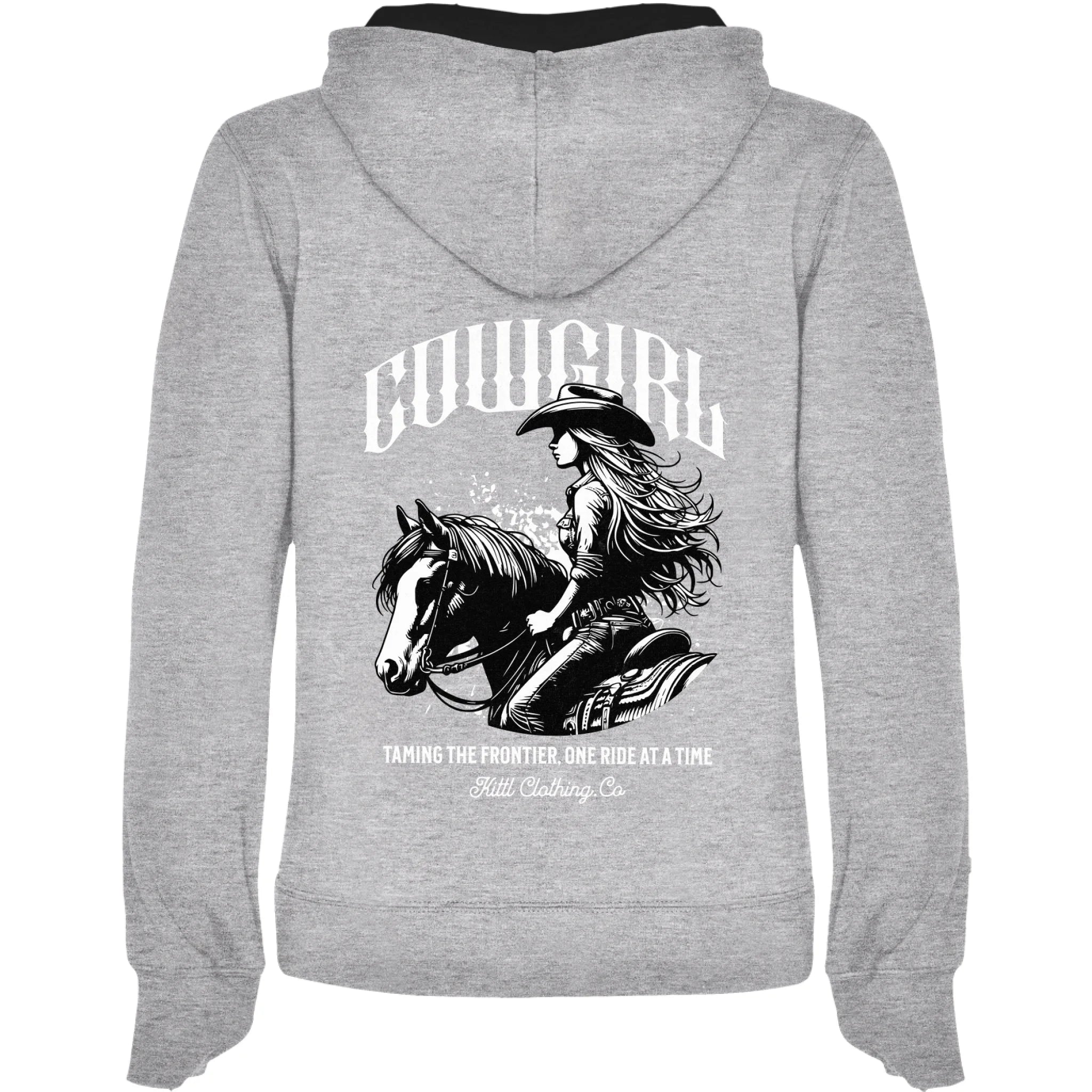COWGIRL (výběr z 5 motivů) dámská mikina s kapucí potisk jen na záda dámská mikina URBAN Melír černá